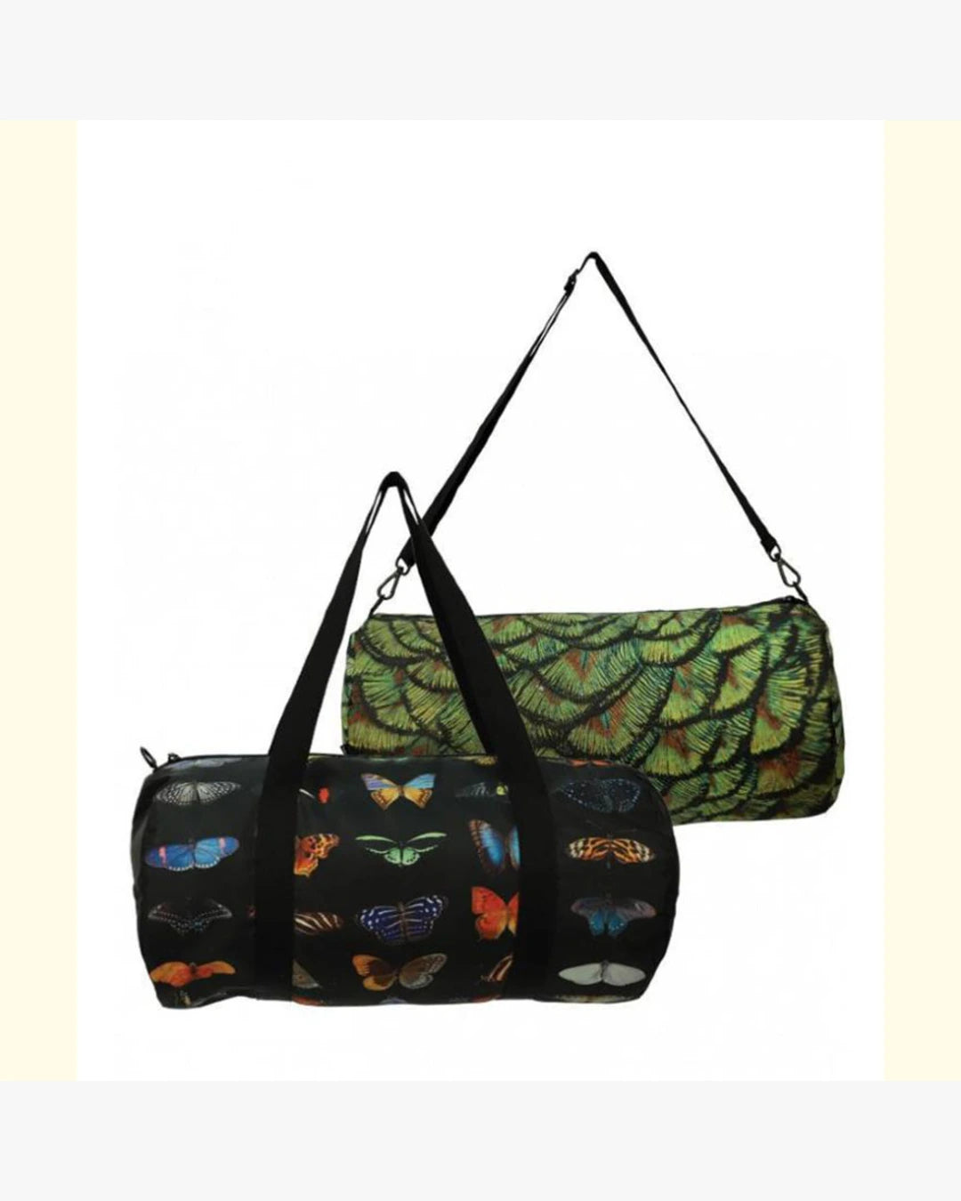 Butterflies + Peafowl by National Geographic Reversible Weekender Bag | LOQI | Travel + Overnight Bag
