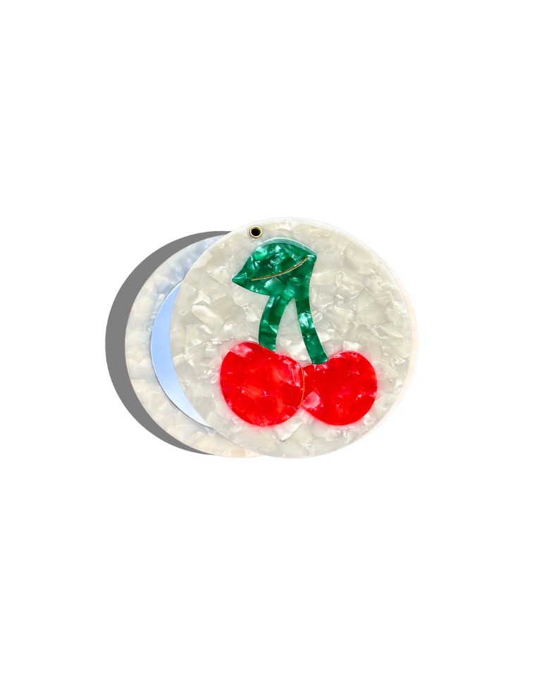 Hand-painted Cherry Compact Mirror | Solar Eclipse | Mirrors