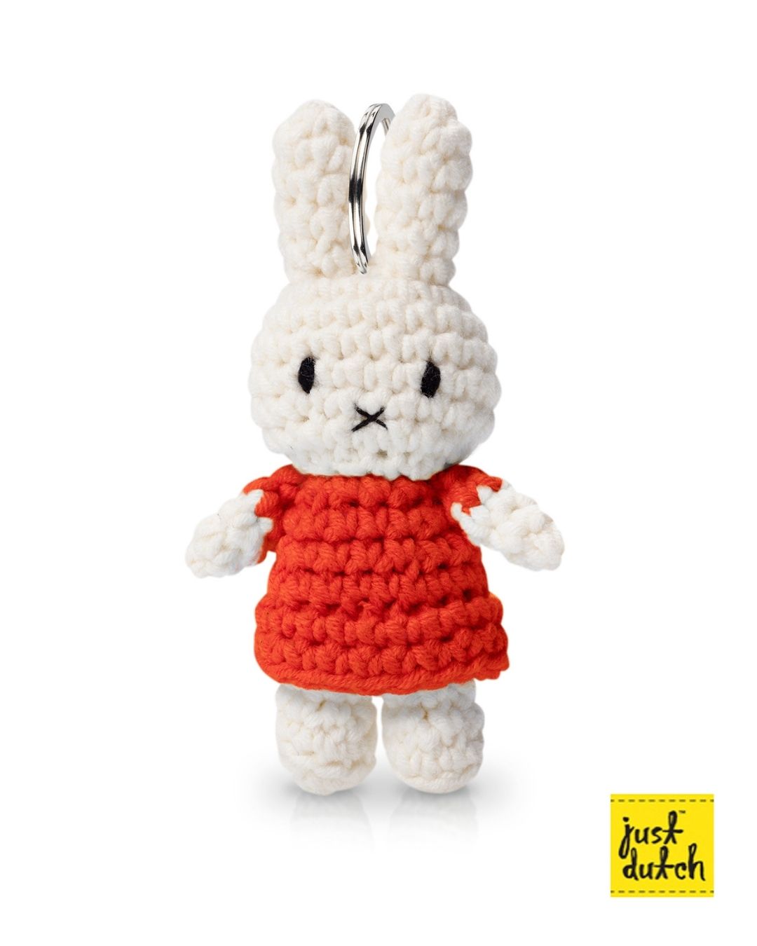Miffy Handmade Crochet Keyring in Red