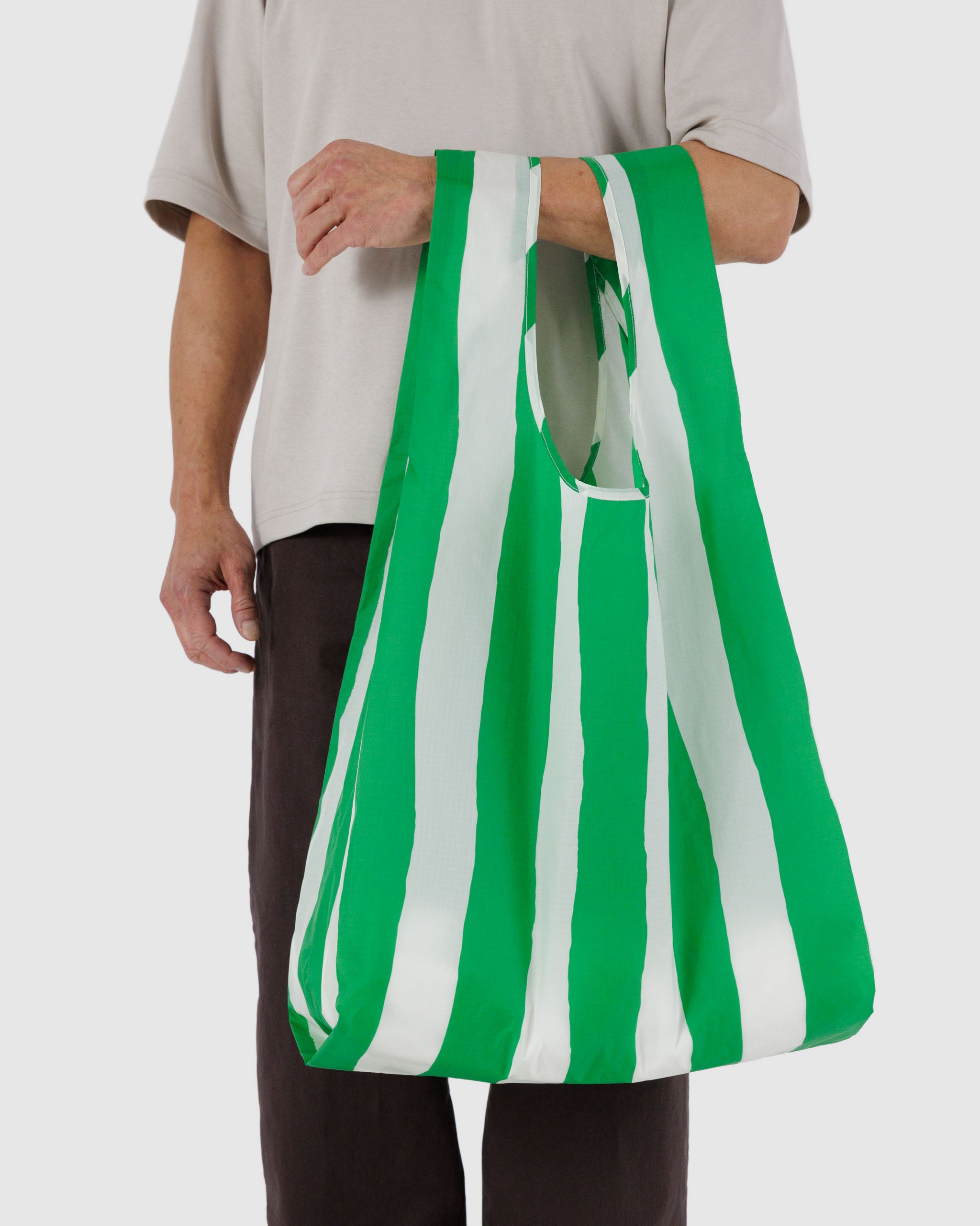 Green Painted Stripe Big BAGGU