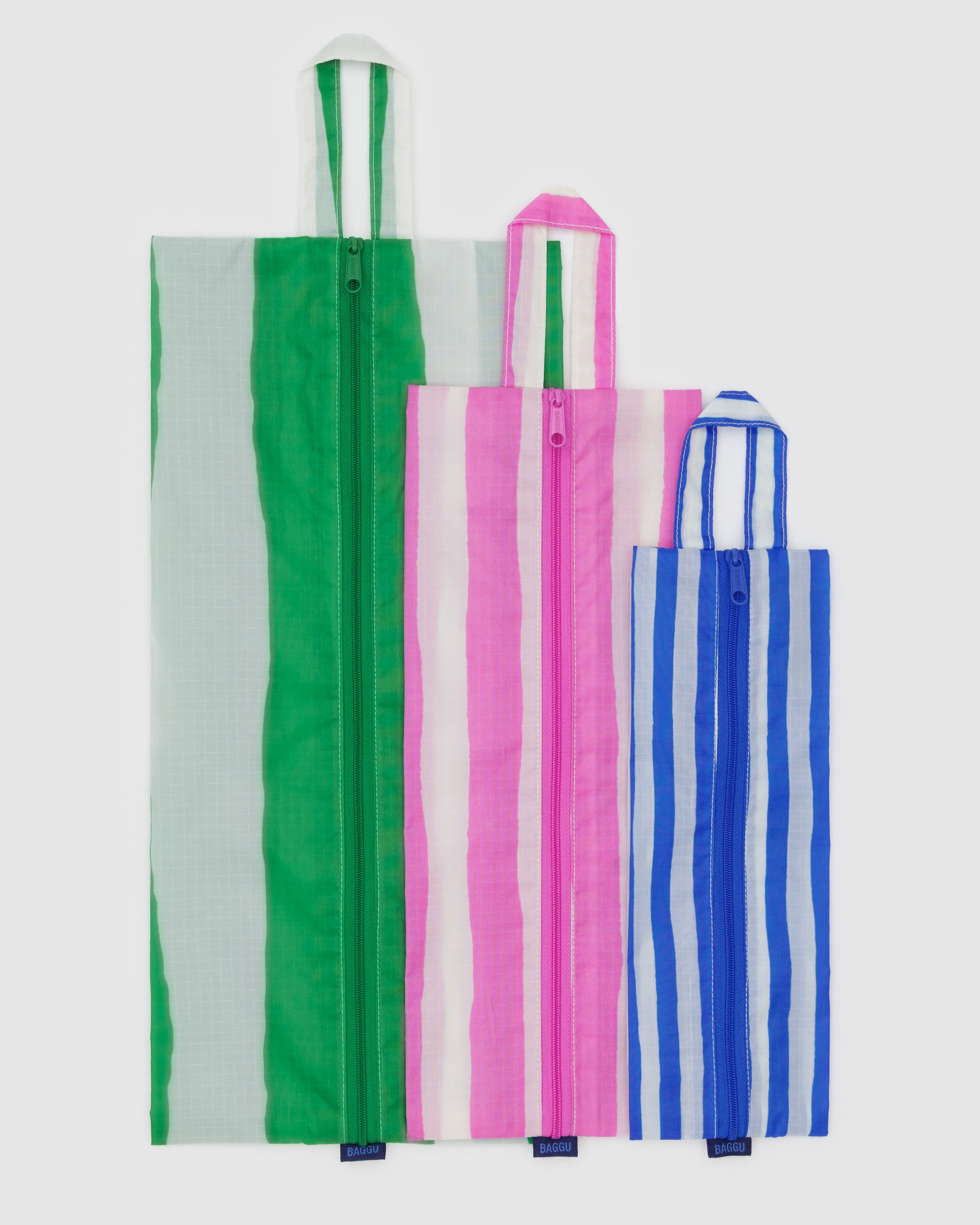 Painted Stripe 3D Zip Set | BAGGU | Packing + Organisation