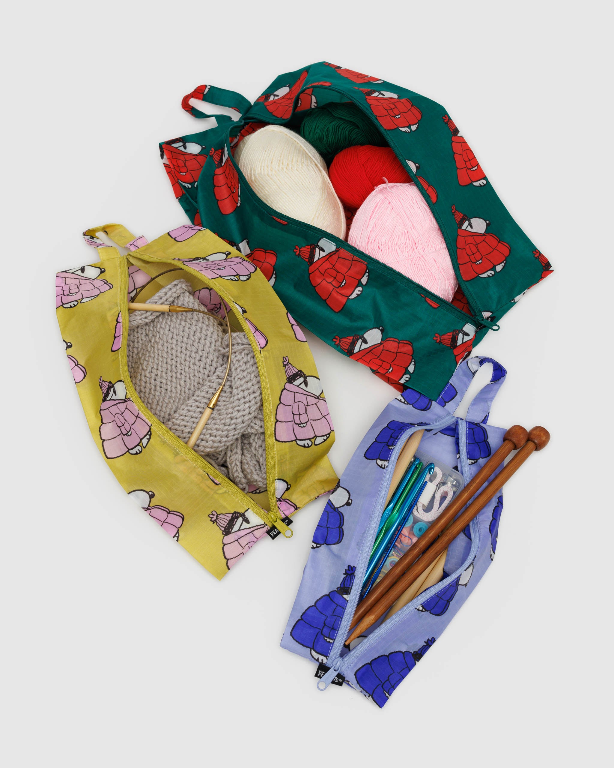 Puffer Snoopy 3D Zip Set | BAGGU | Packing + Organisation