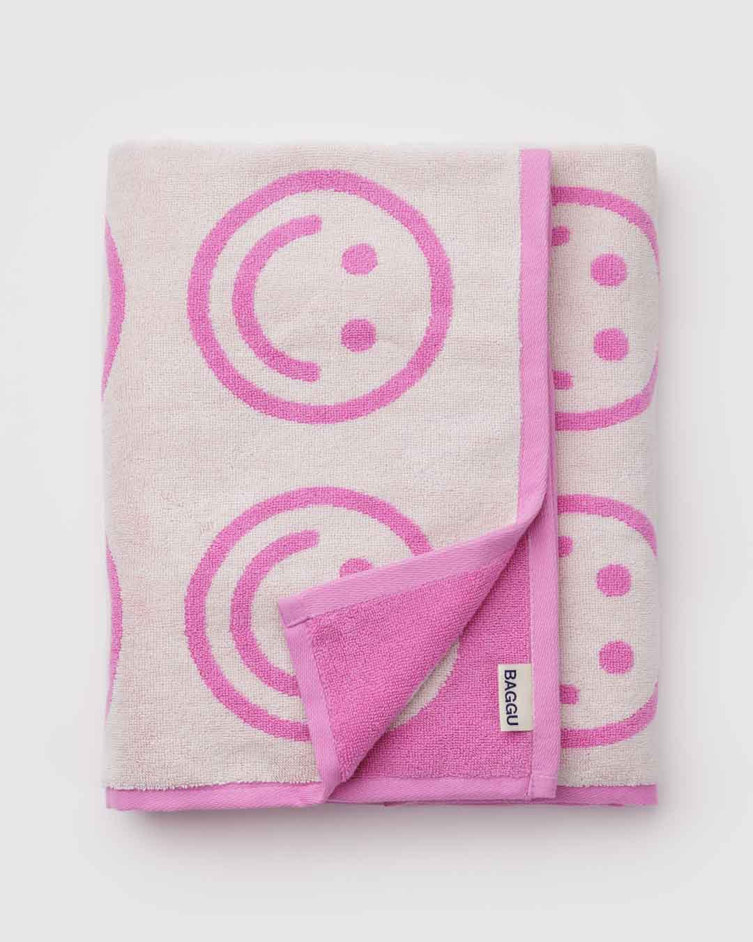 Happy Pink Bath Towel BAGGU