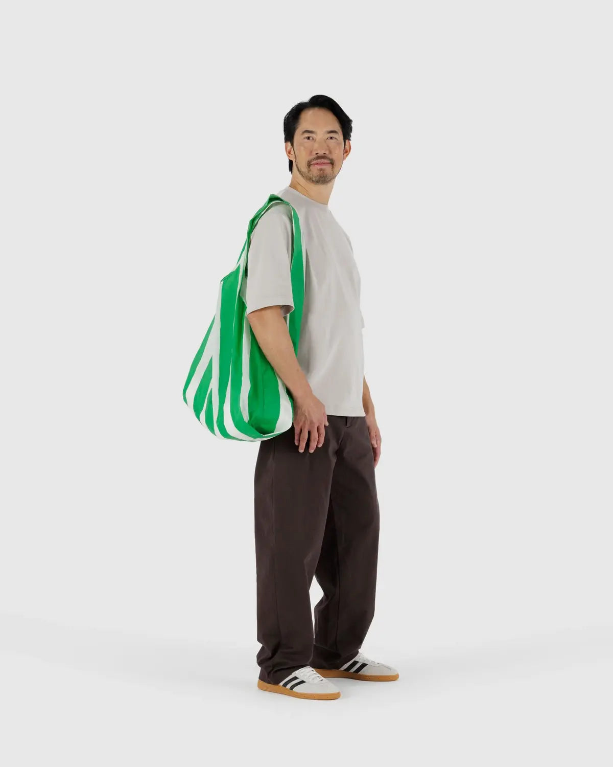 Green Painted Stripe Big BAGGU