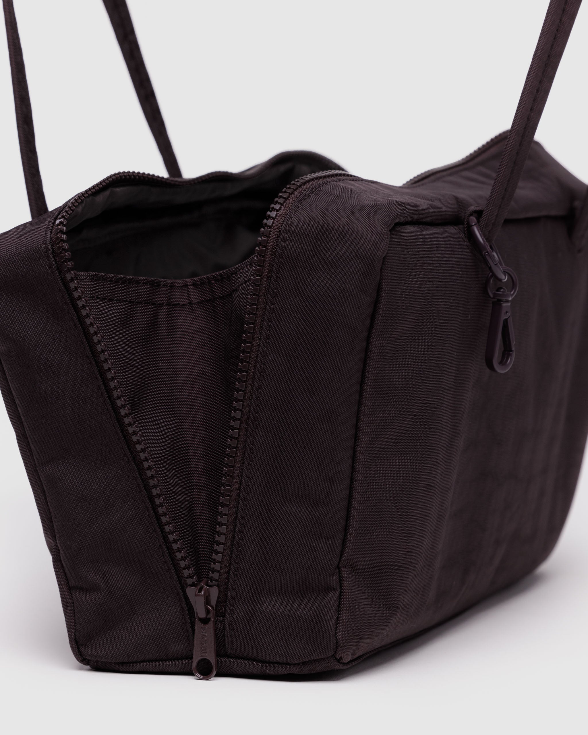 Chocolate Plum Nylon Bowler Bag