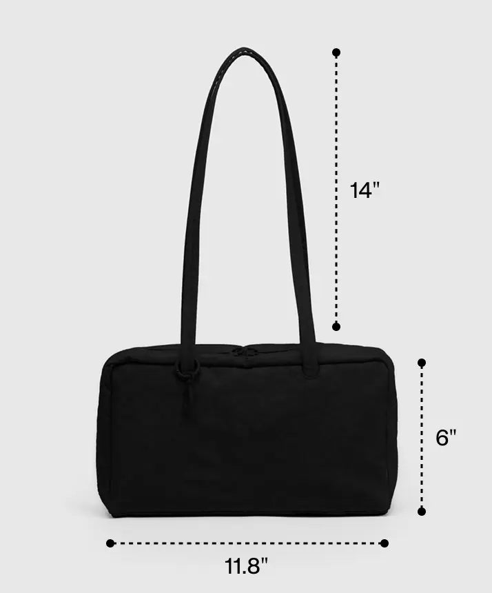 Chocolate Plum Nylon Bowler Bag