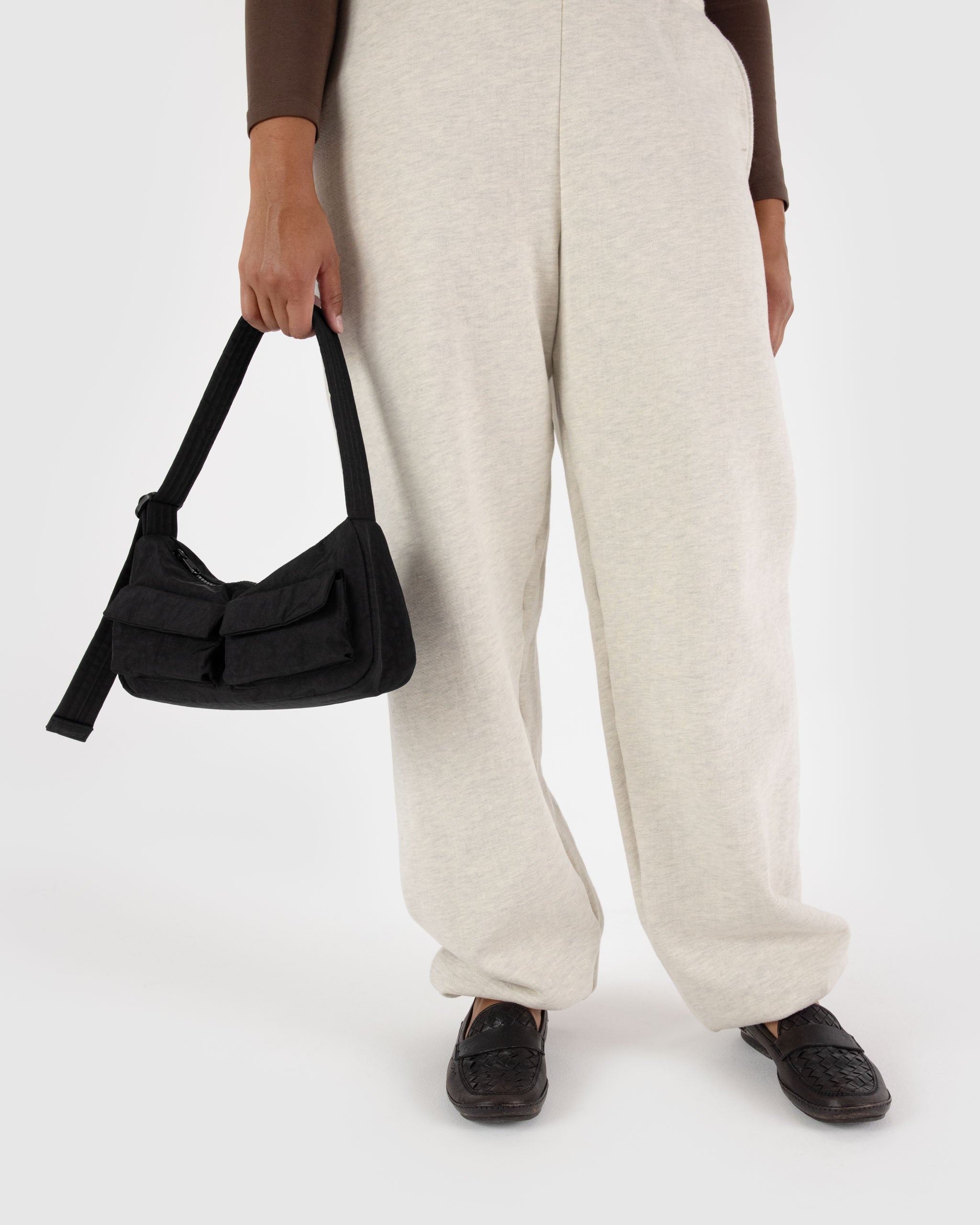 BAGGU Black Cargo Shoulder Bag | BAGGU | Shoulder Bag