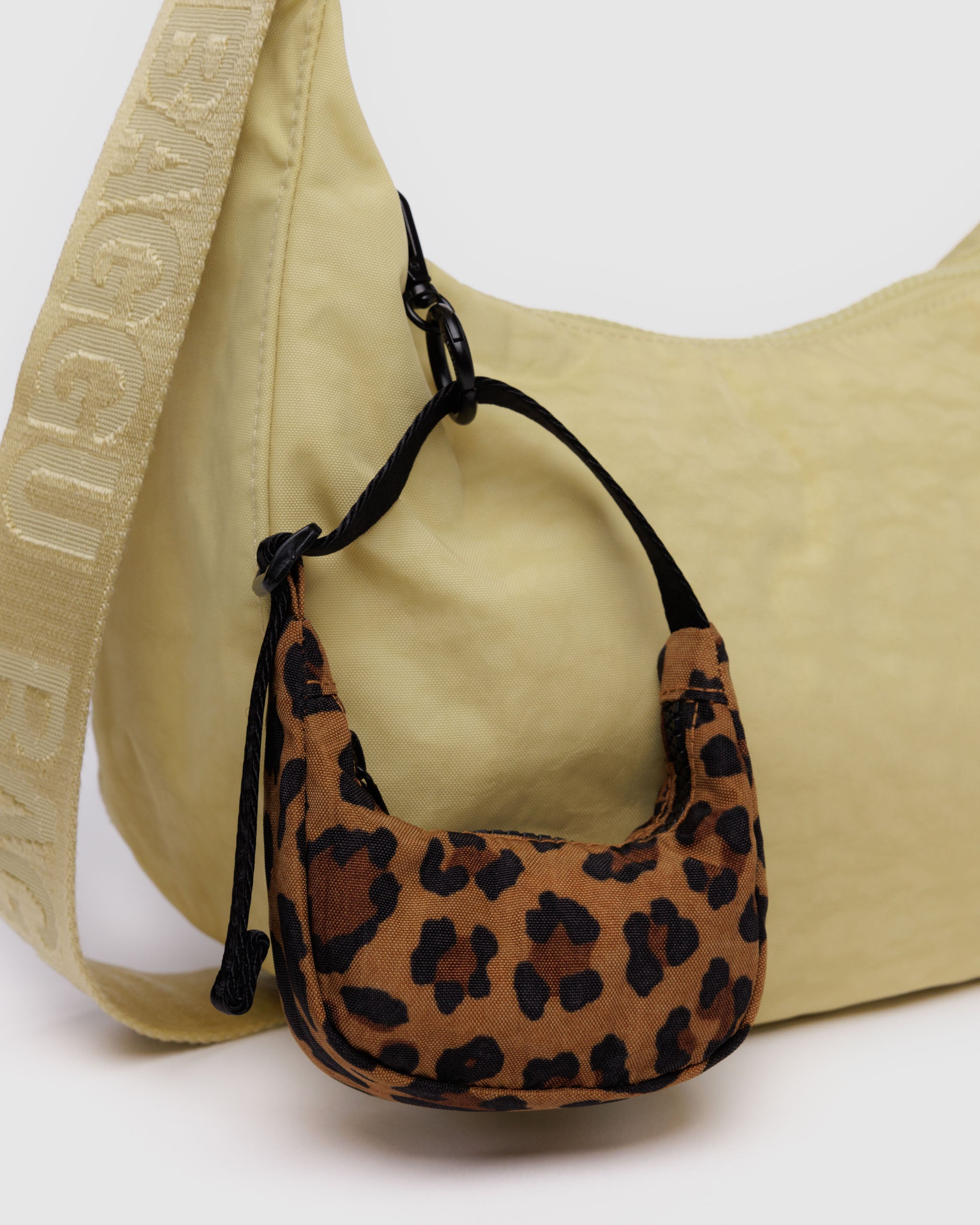 Leopard Print Crescent Bag Charm | BAGGU | Bag Charm