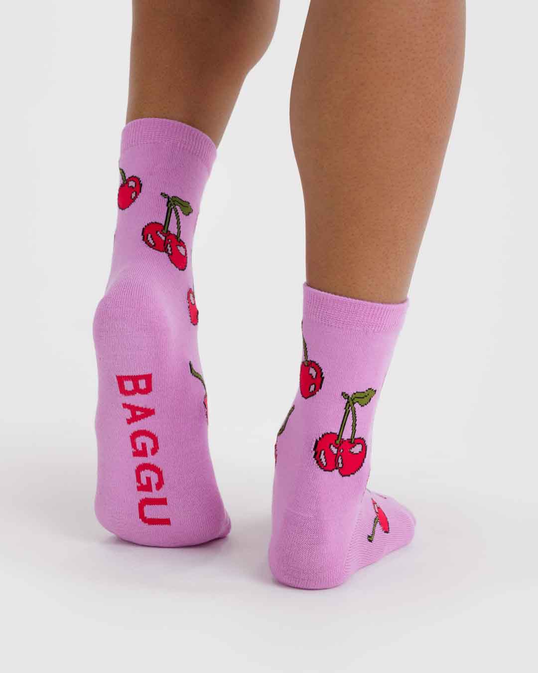 Cherries Crew Sock