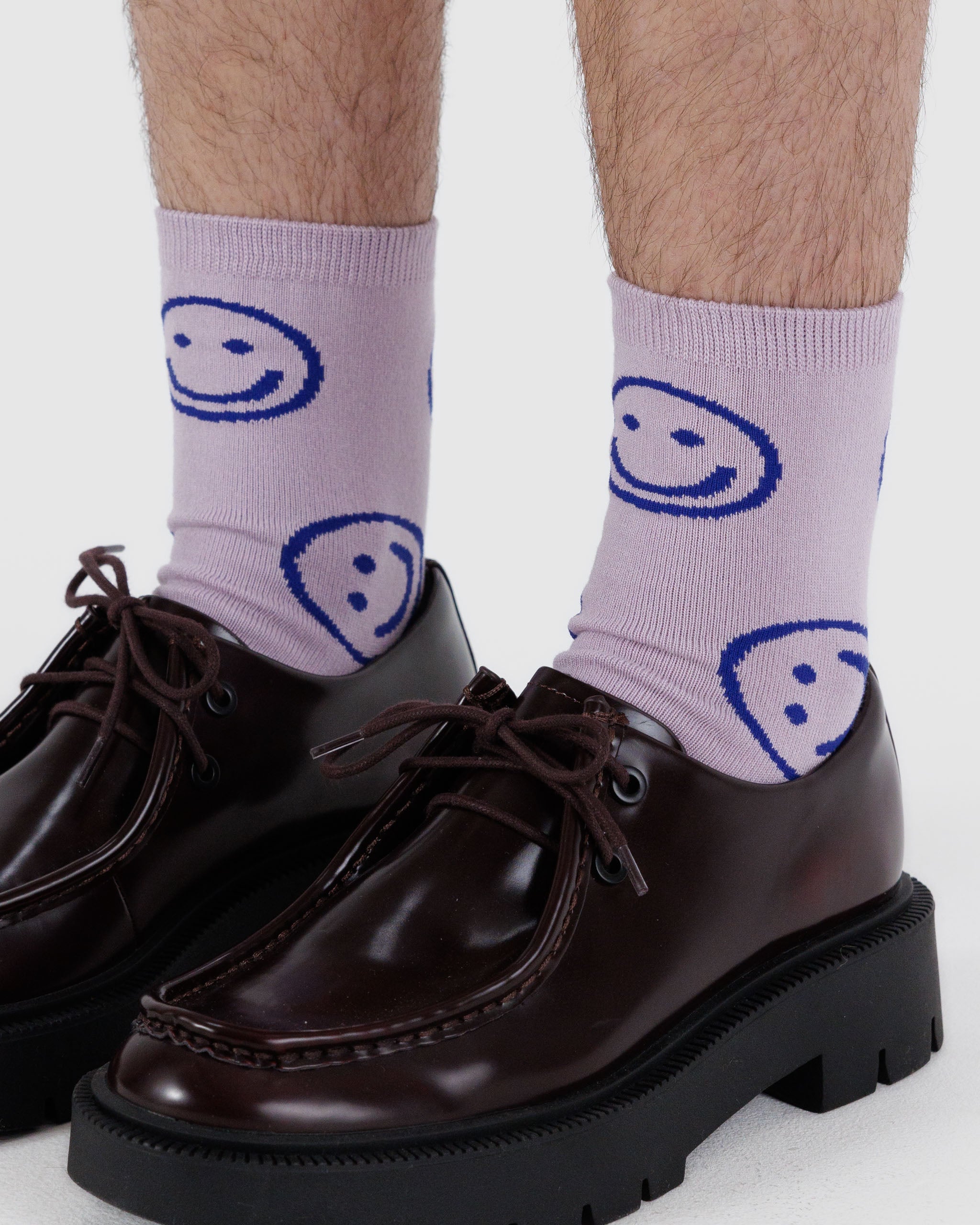 Dusty Pink Happy Crew Sock | BAGGU | Socks