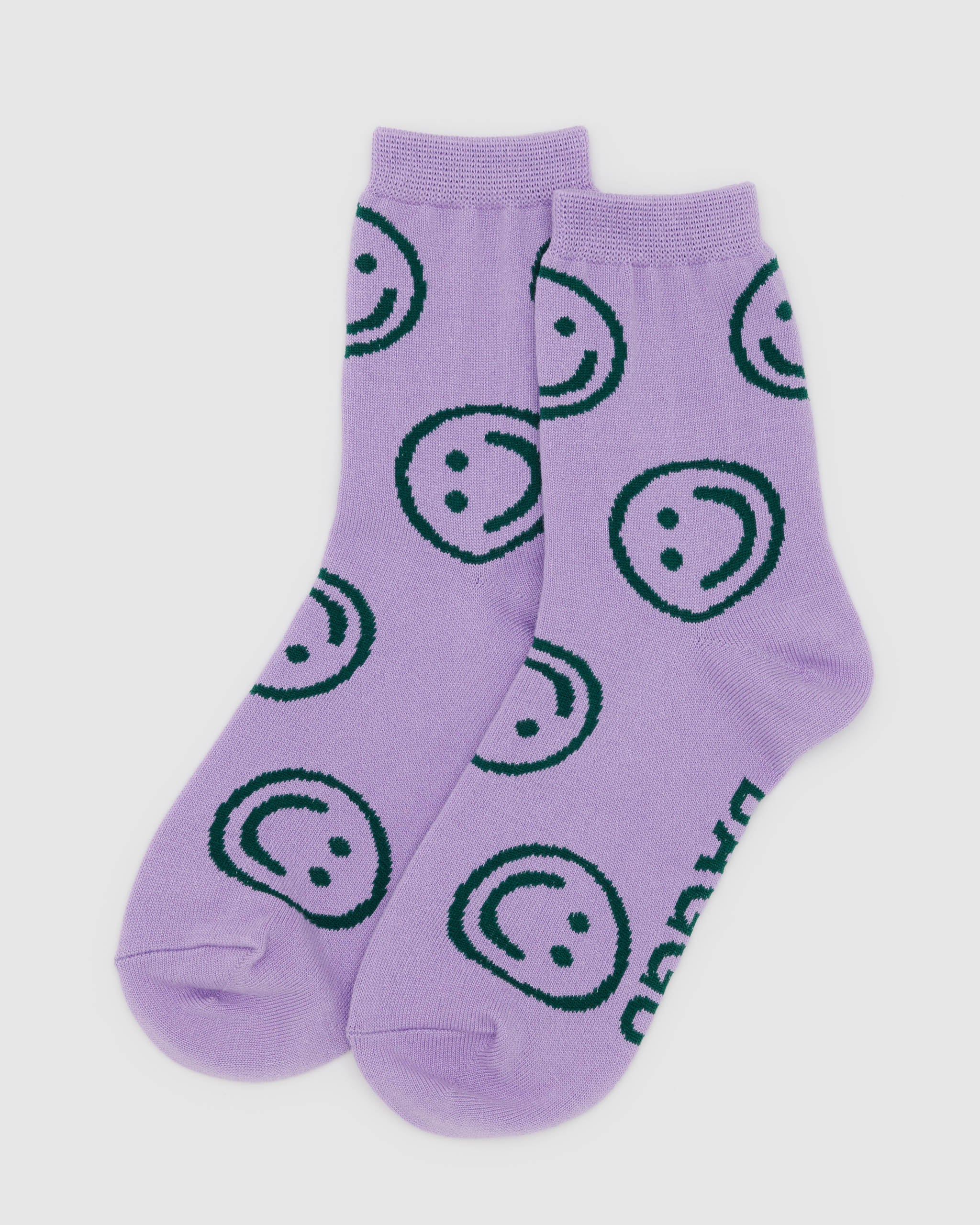 Lavender Happy Crew Sock