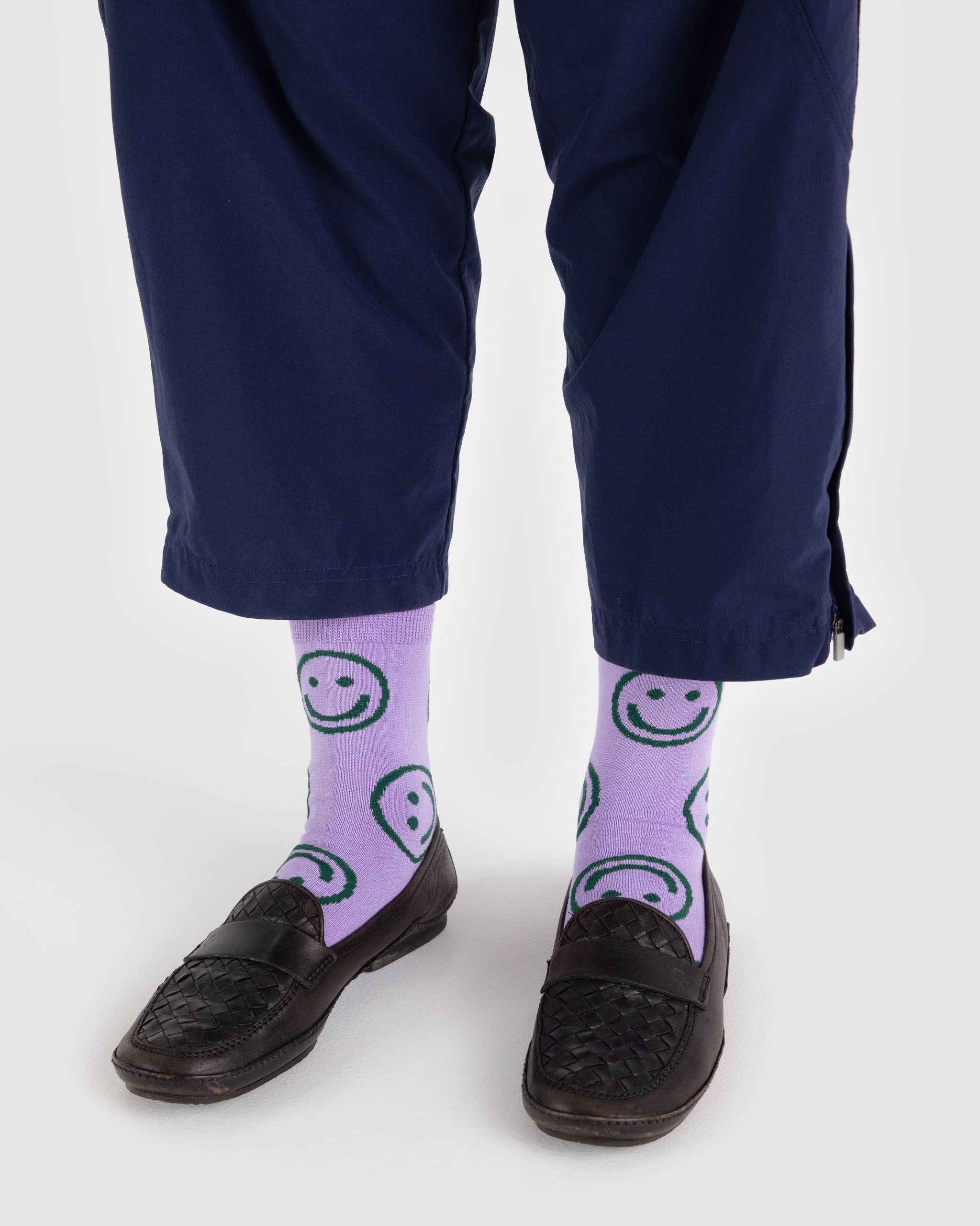 Lavender Happy Crew Sock