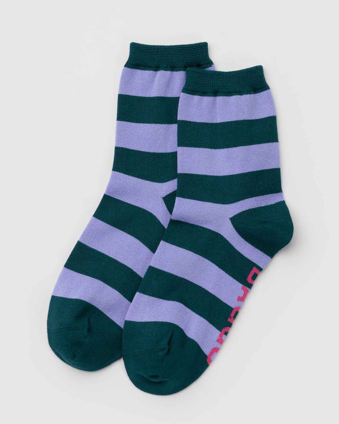 Malachite Stripe Crew Sock BAGGU