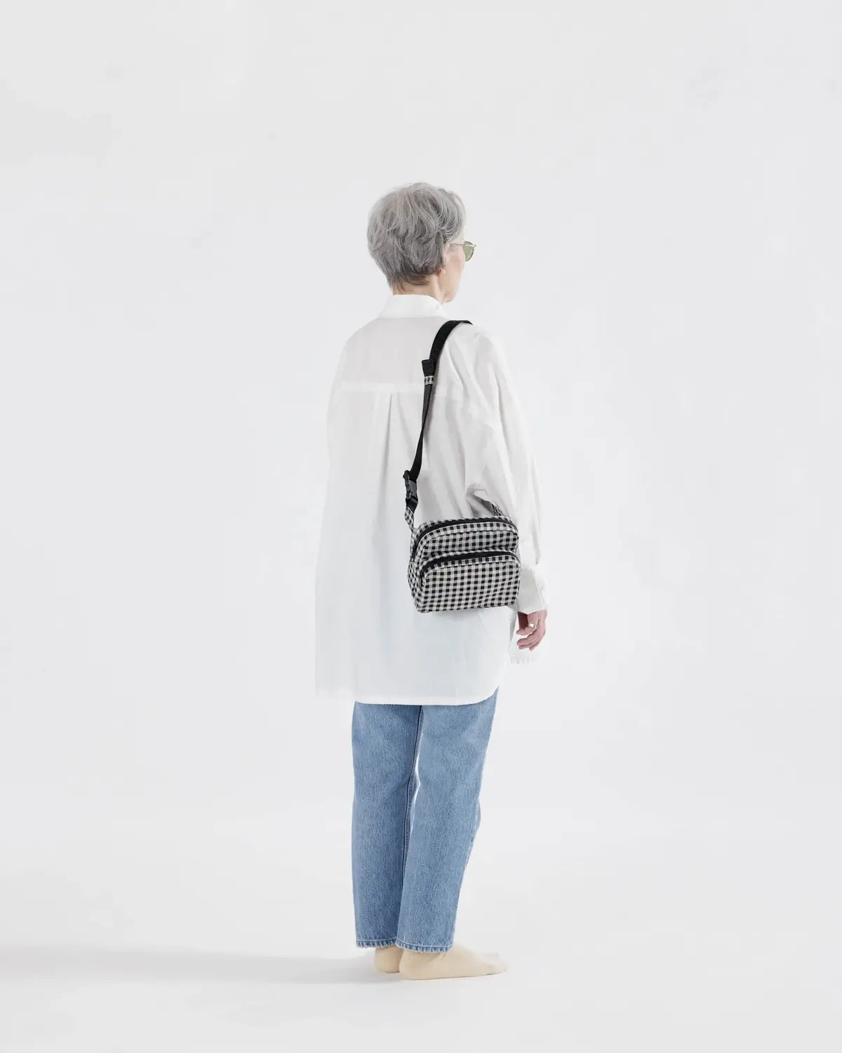 Black & White Gingham Bum Bag / Fanny Pack | BAGGU | Bum Bag