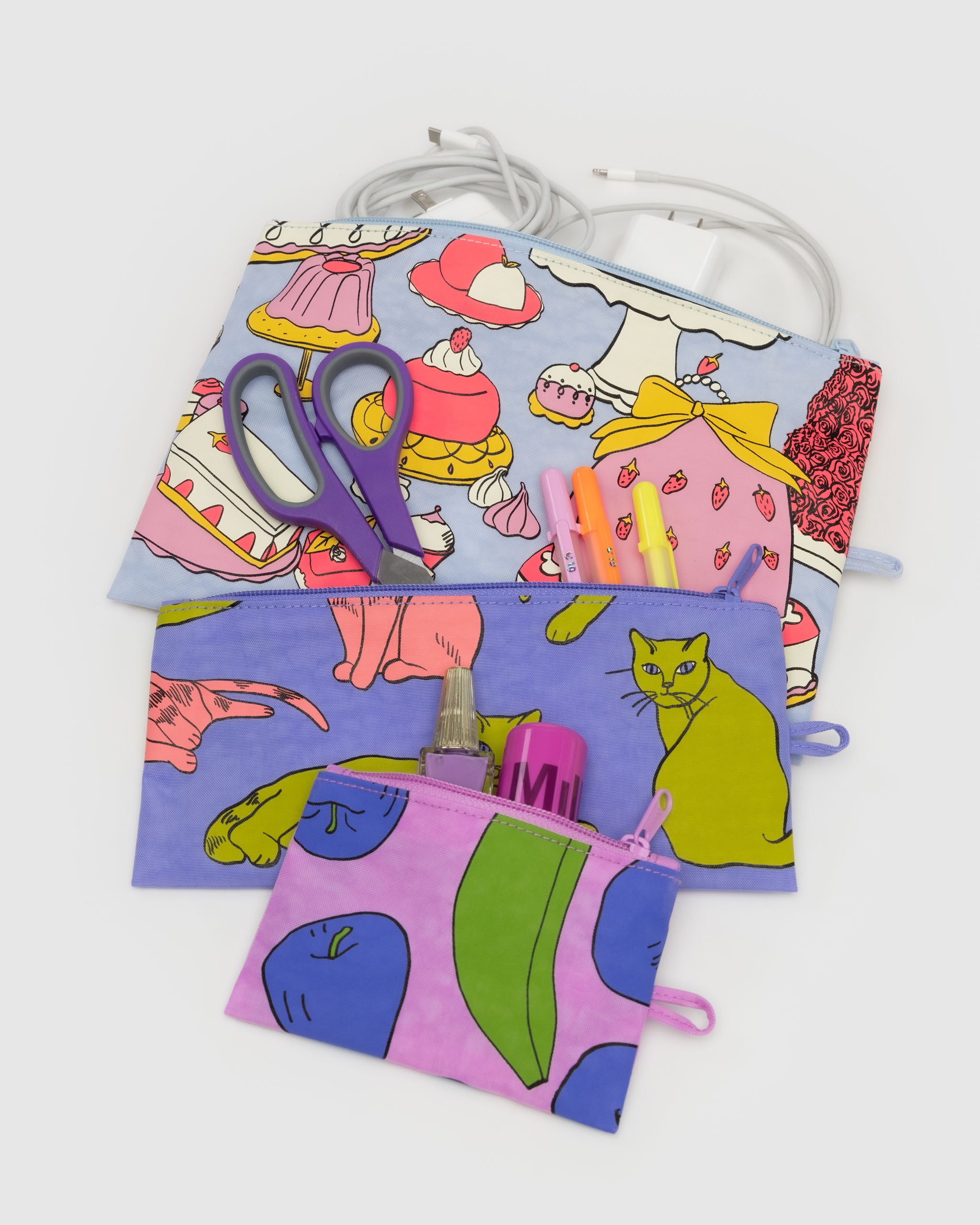 Still Life Flat Pouch Set | BAGGU | Packing + Organisation