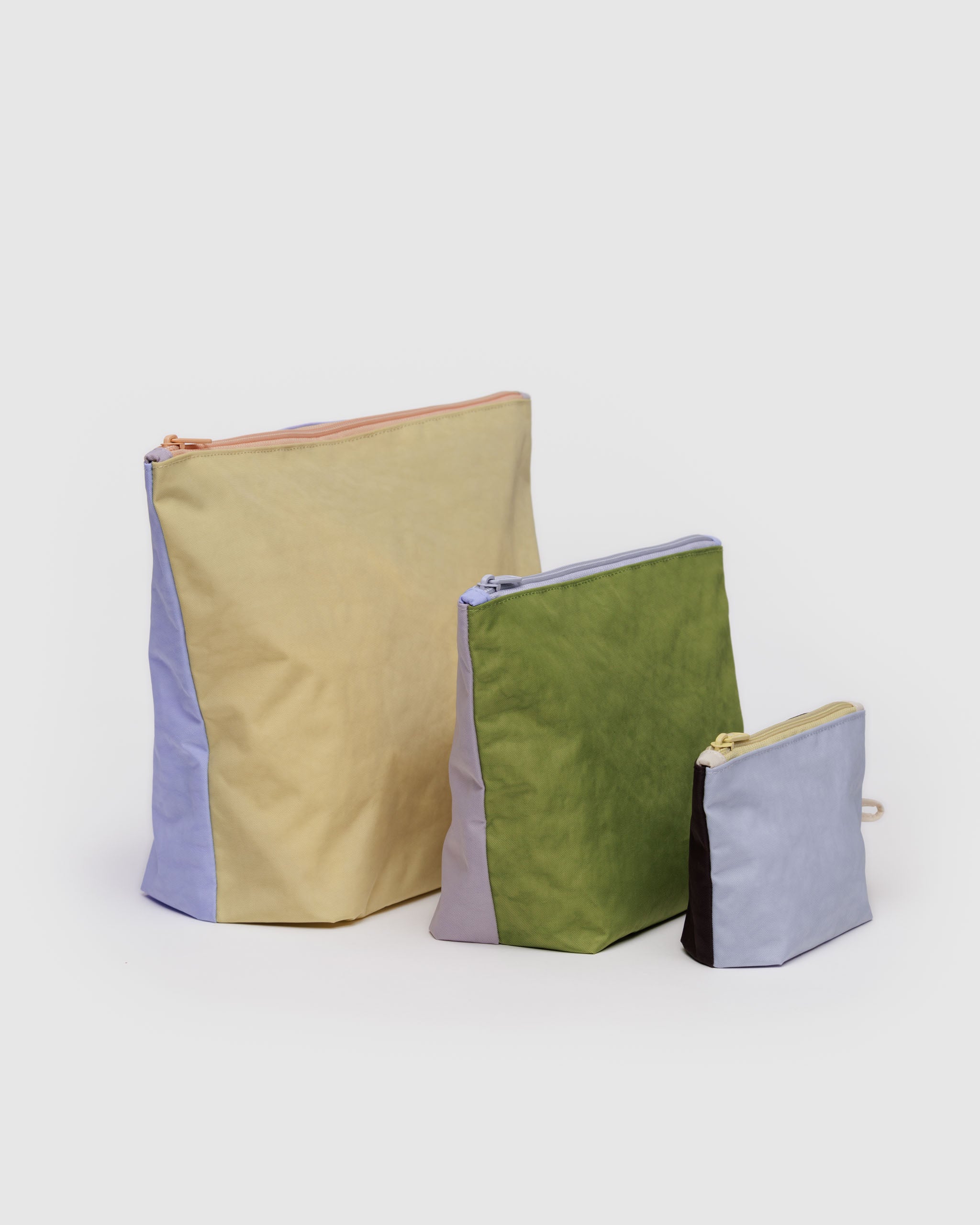 Pastels Colorblock Go Pouch Set | BAGGU | Packing + Organisation