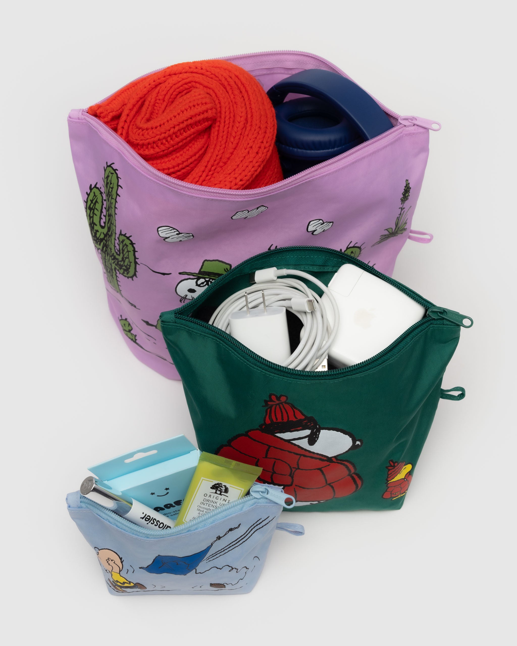 Peanuts Go Pouch Set | BAGGU | Packing + Organisation