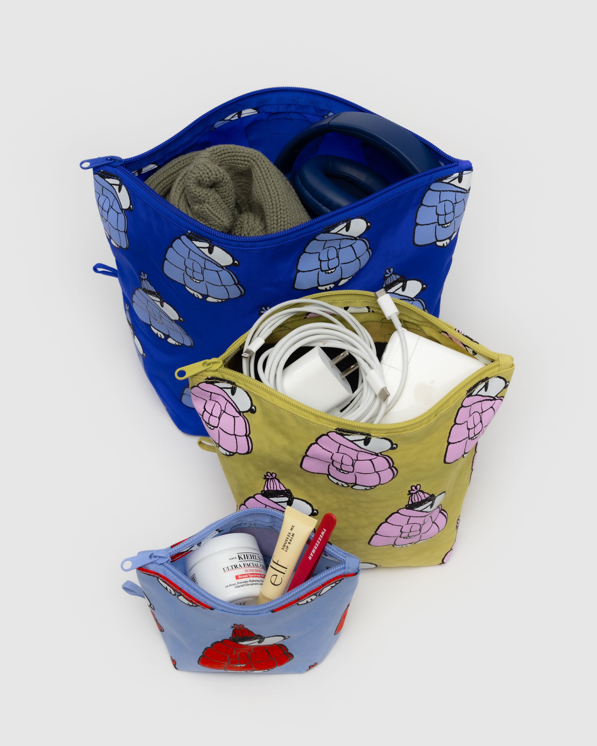 Puffer Snoopy Go Pouch Set - FALL 2025 | BAGGU | Packing + Organisation