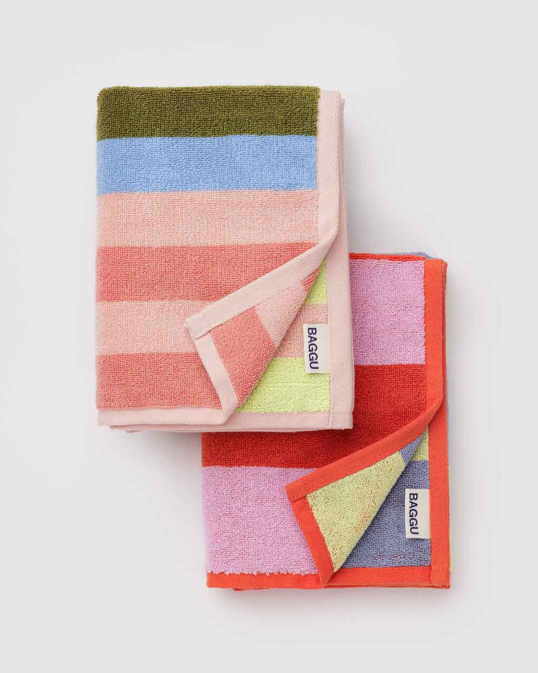 Pool Stripe Mix Hand Towel Set of 2