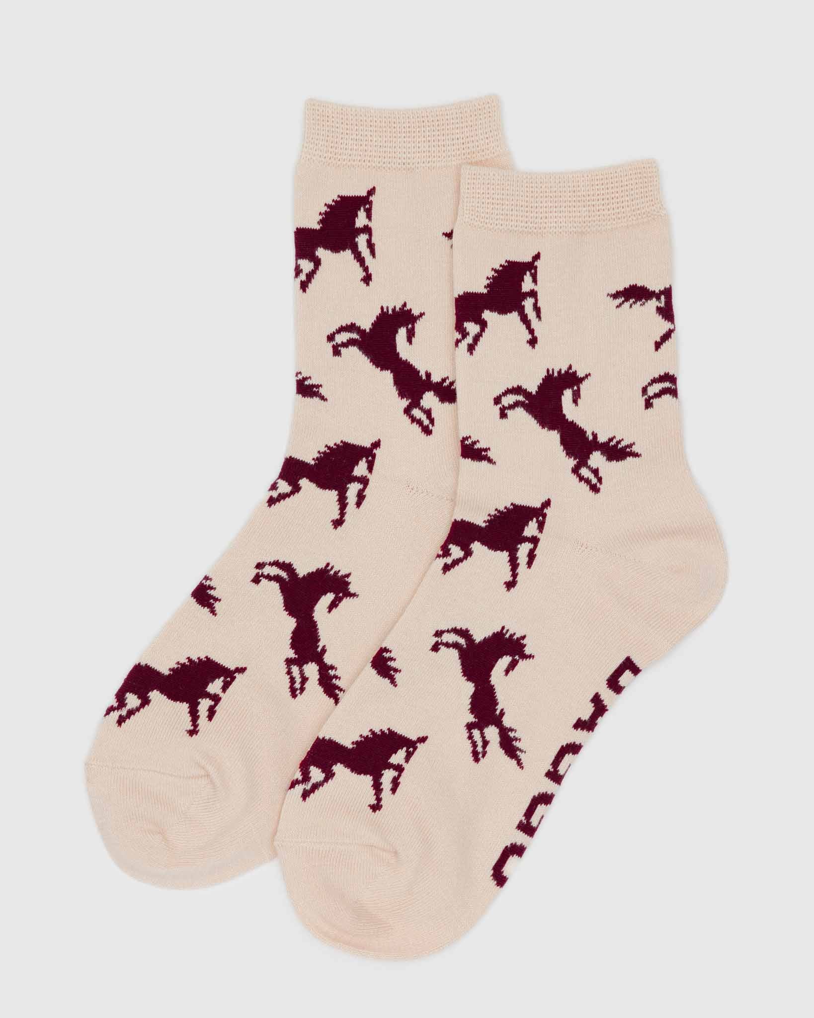 BAGGU Horses crew sock | BAGGU | Socks