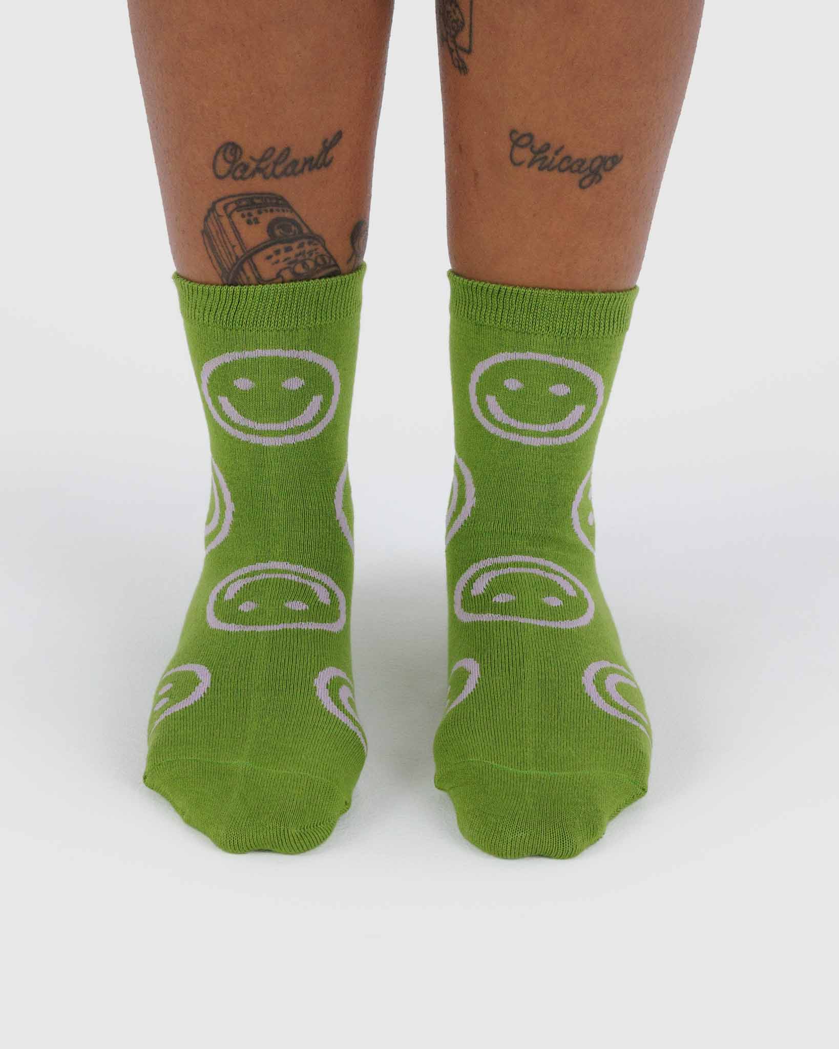 BAGGU Pear Happy crew sock | BAGGU | Socks