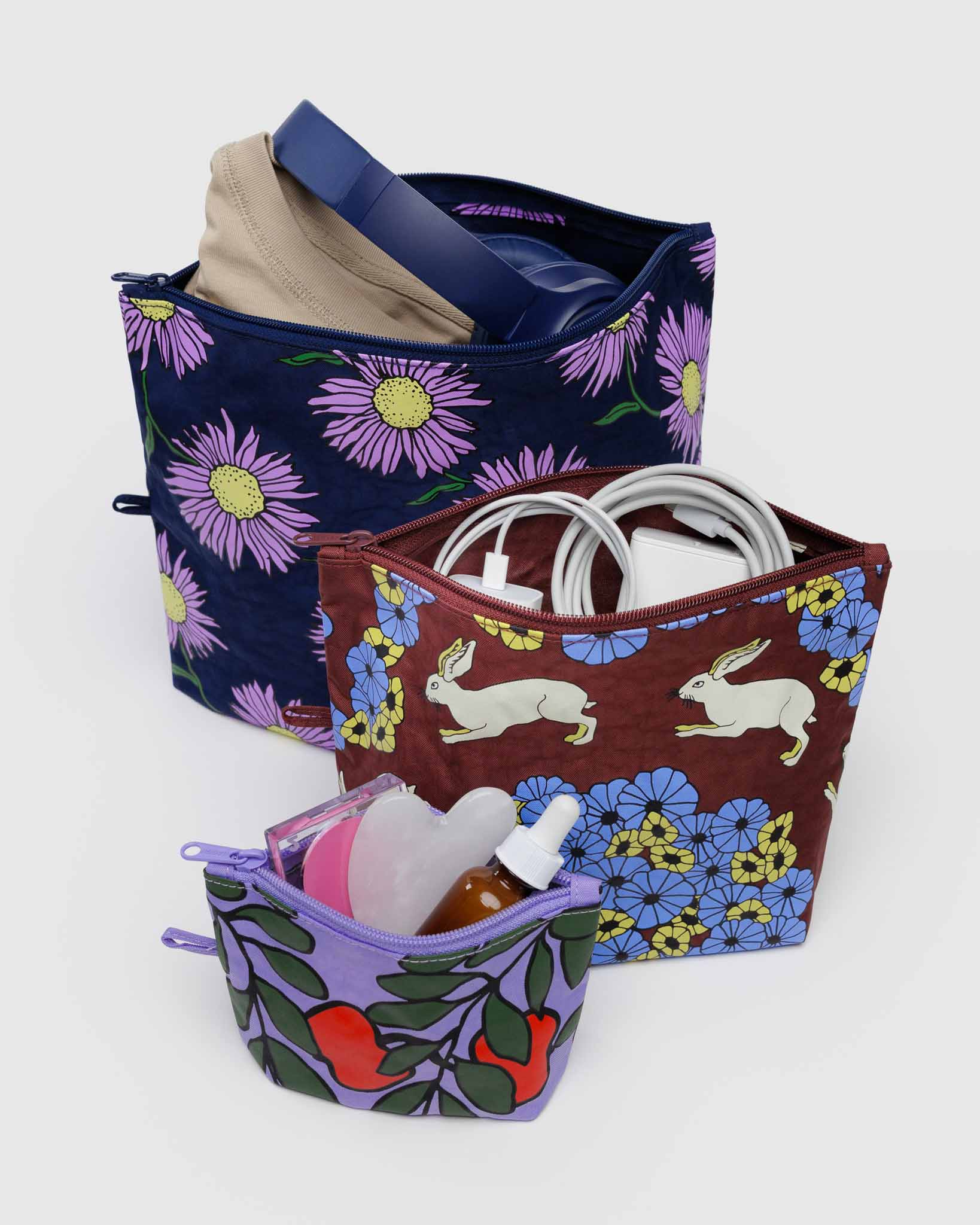 BAGGU Night Orchard go pouch set