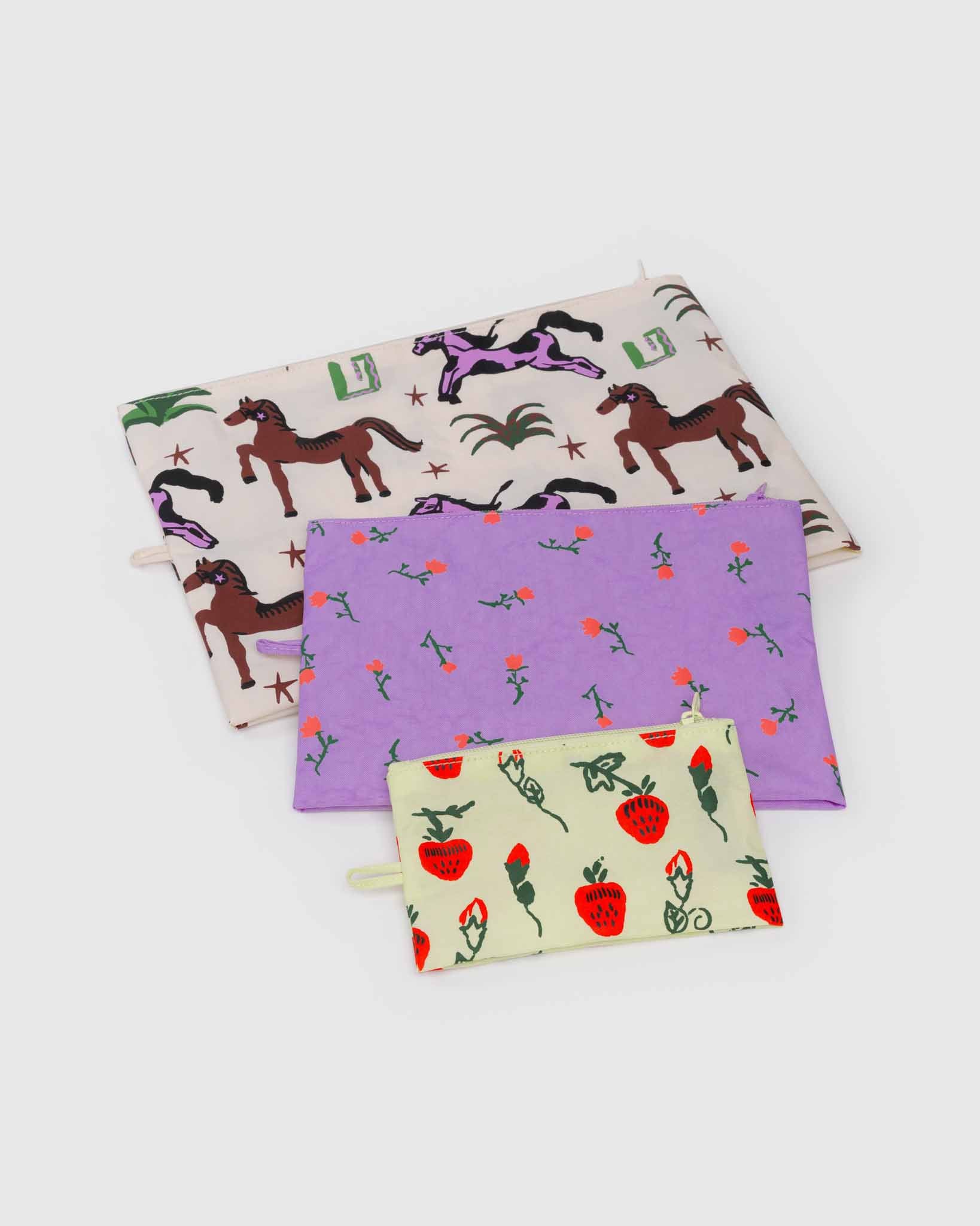 Painted Prairie Go Pouch Set | BAGGU | Packing + Organisation