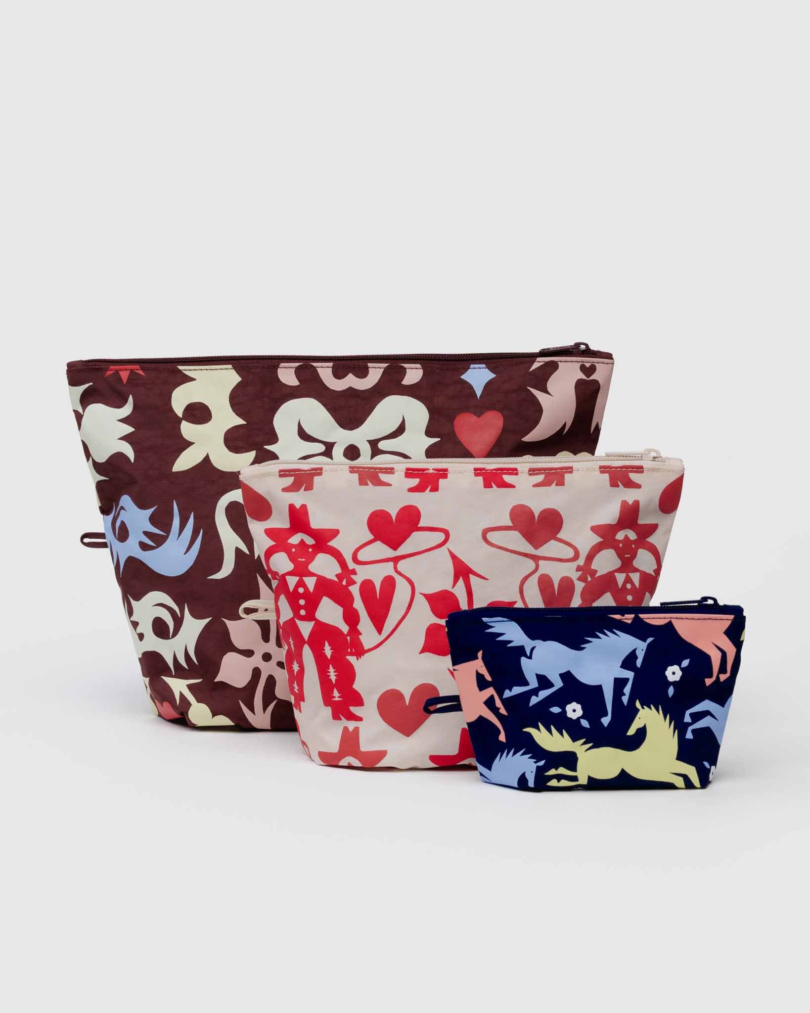 BAGGU Western Cut-Outs go pouch set