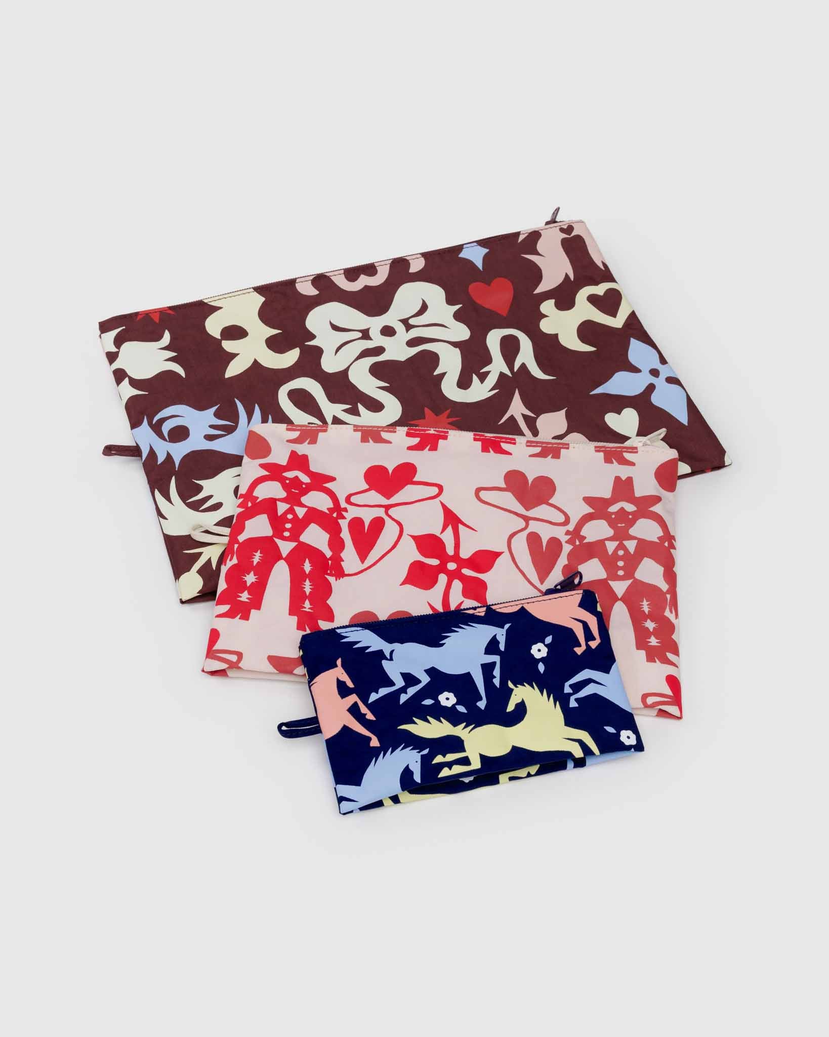BAGGU Western Cut-Outs go pouch set