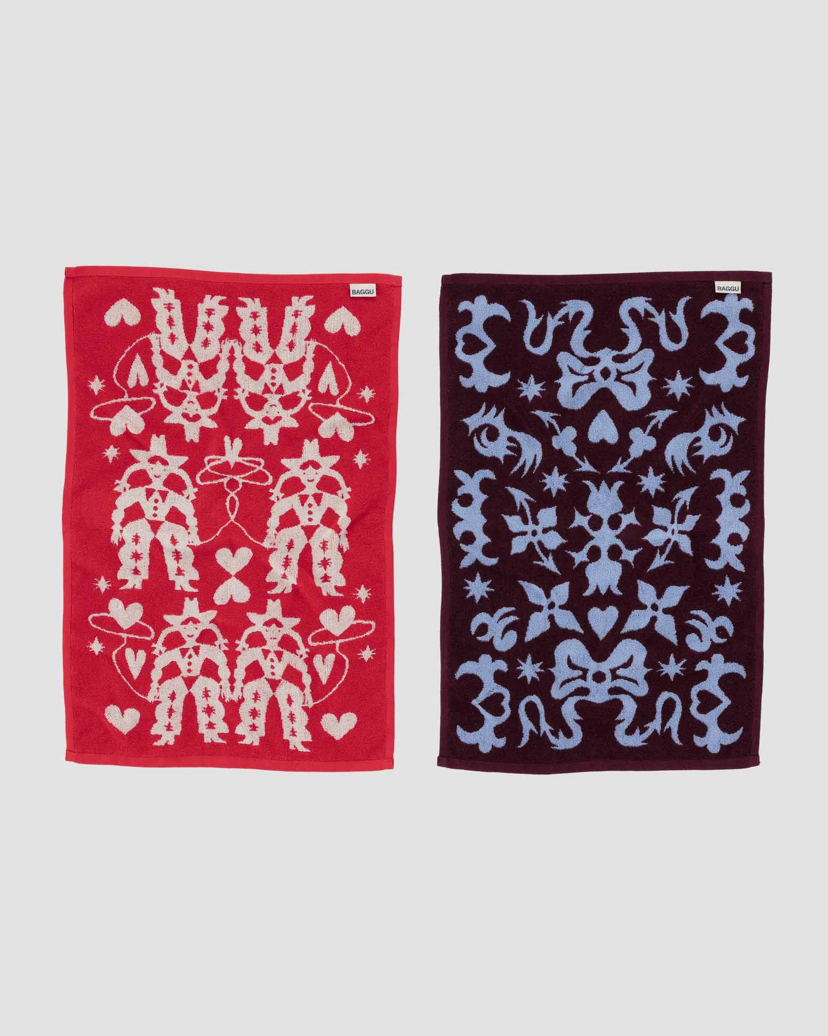 Western Cut-Outs Hand Towel Set Of Two