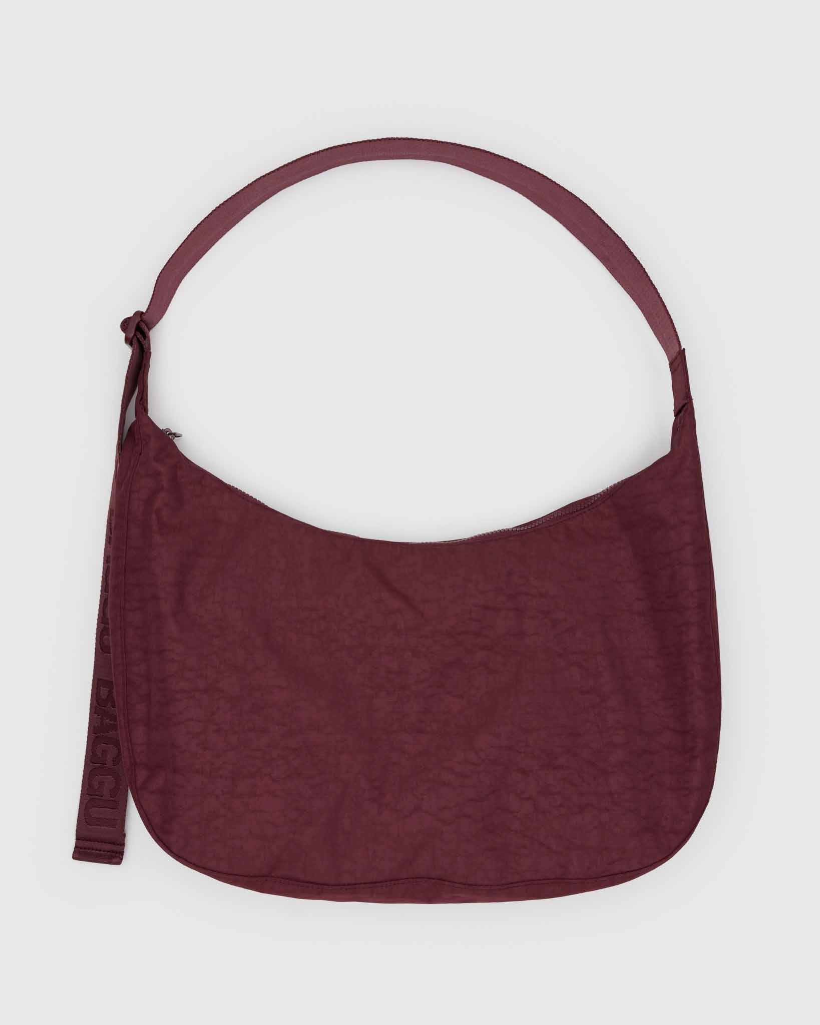 BAGGU Mahogany large nylon crescent bag | BAGGU | Crossbody Bag