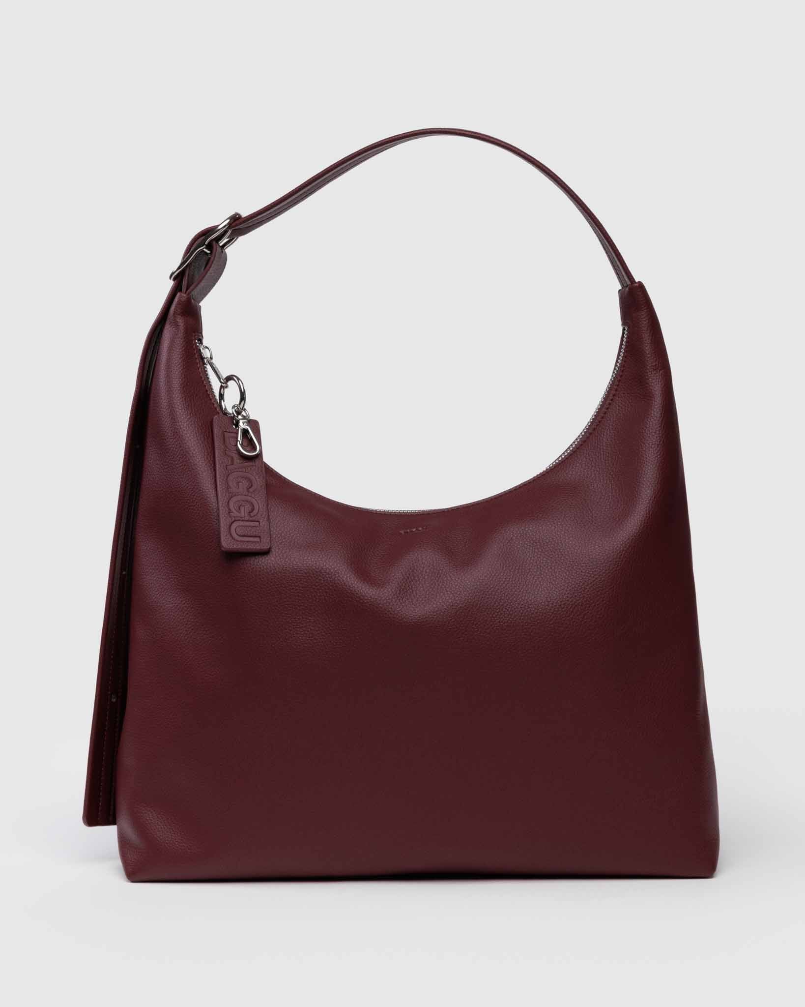 BAGGU Mahogany recycled leather shoulder bag | BAGGU | Shoulder + Crossbody Bag