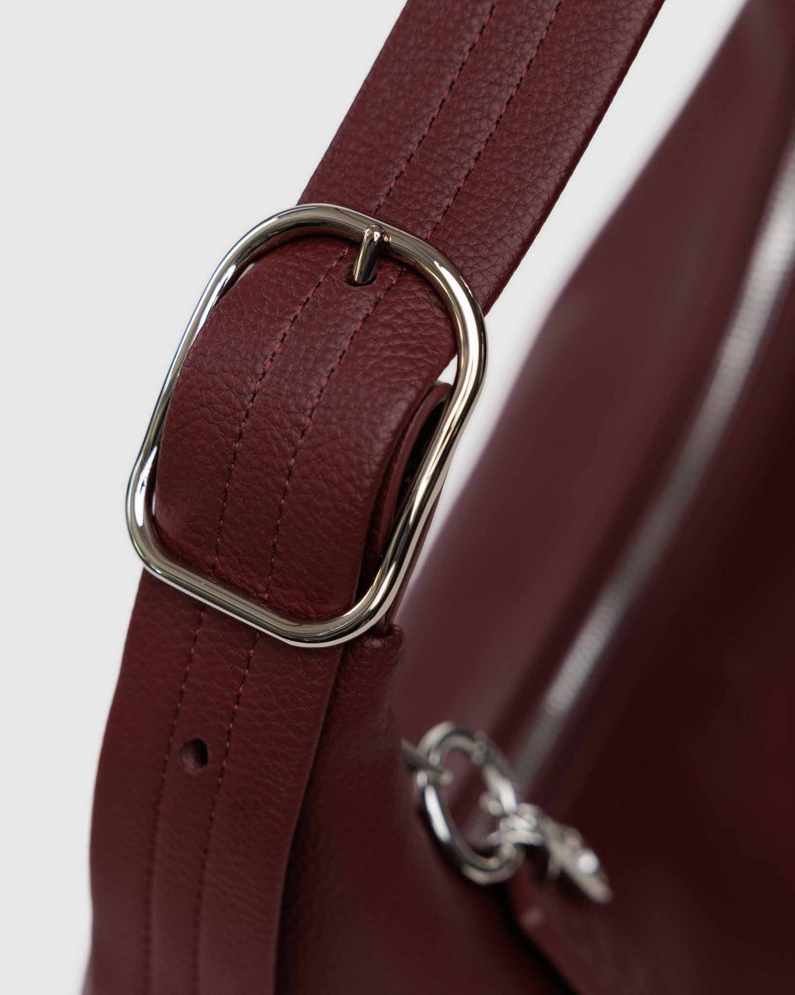 BAGGU Mahogany recycled leather shoulder bag | BAGGU | Shoulder + Crossbody Bag
