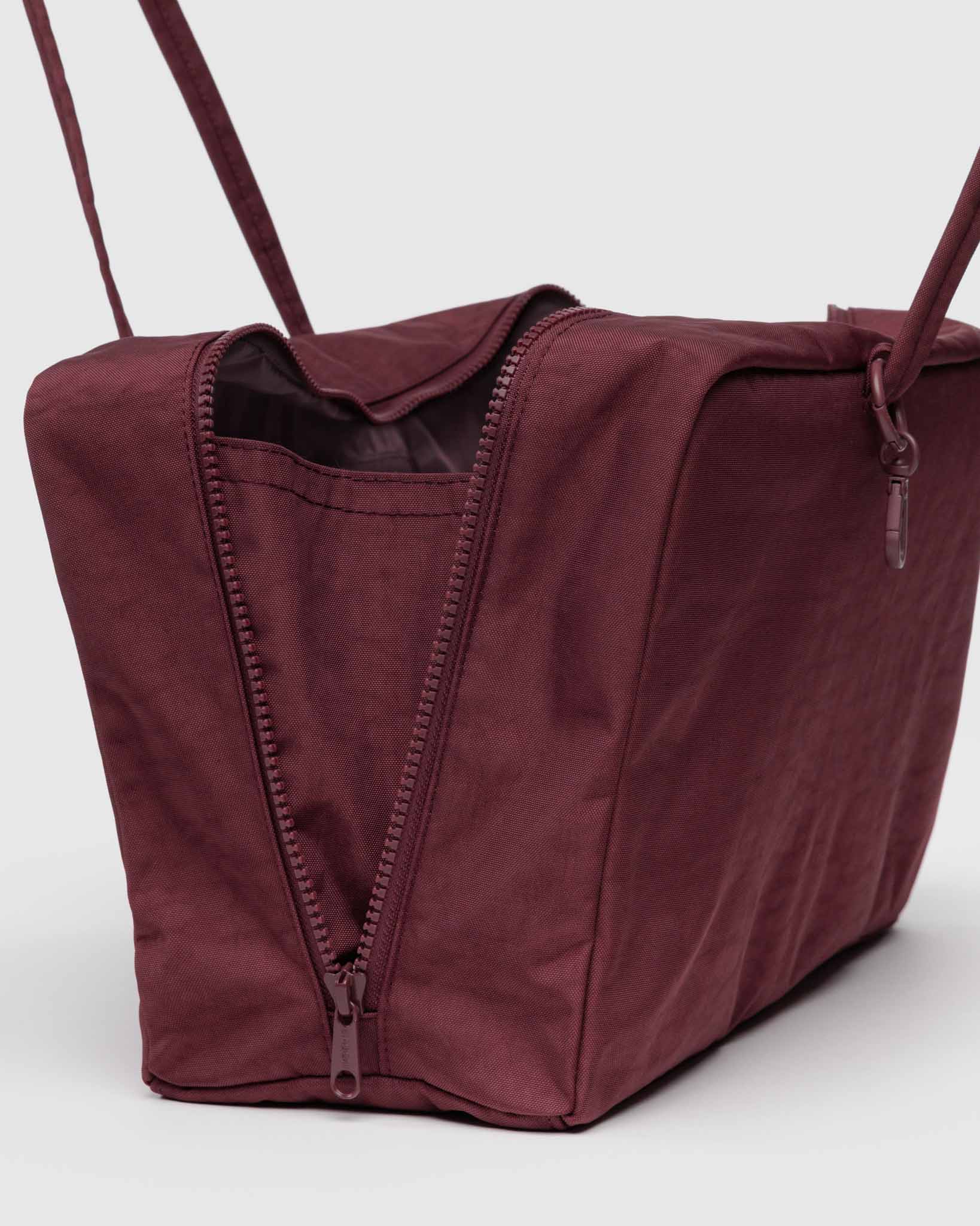 Mahogany Medium Nylon Bowler Bag | BAGGU | Shoulder Bag