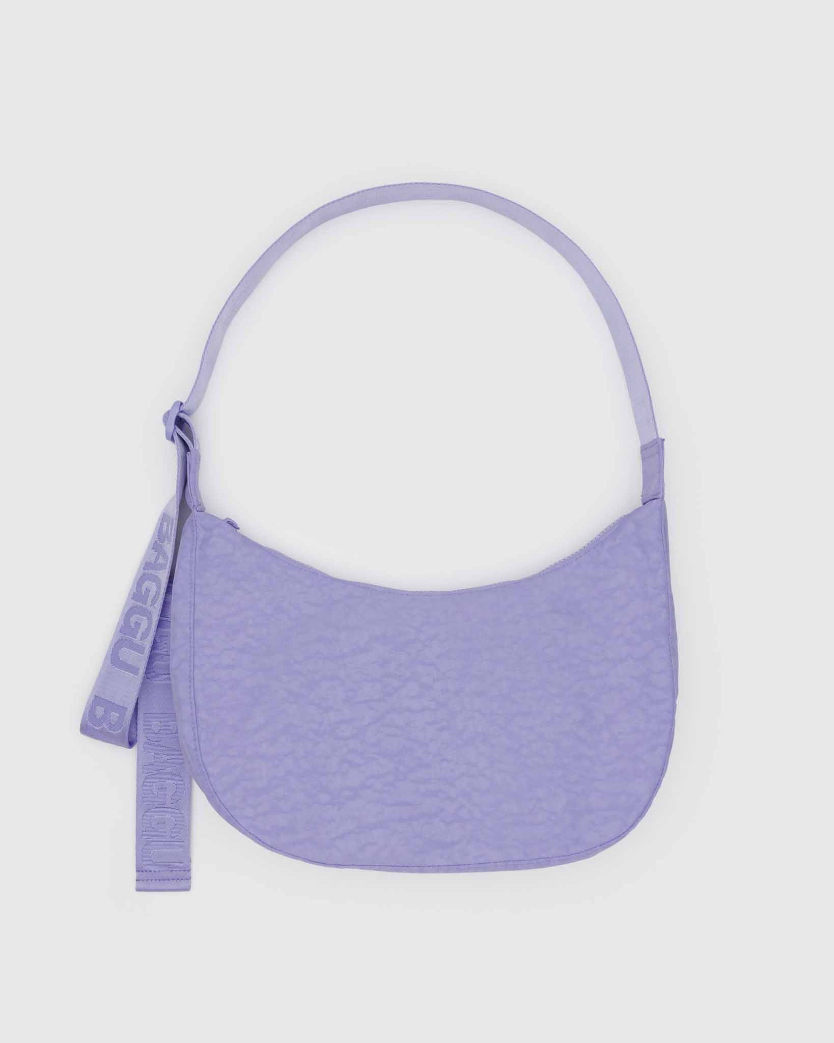 BAGGU Wisteria medium nylon crescent bag | BAGGU | Crossbody Bag