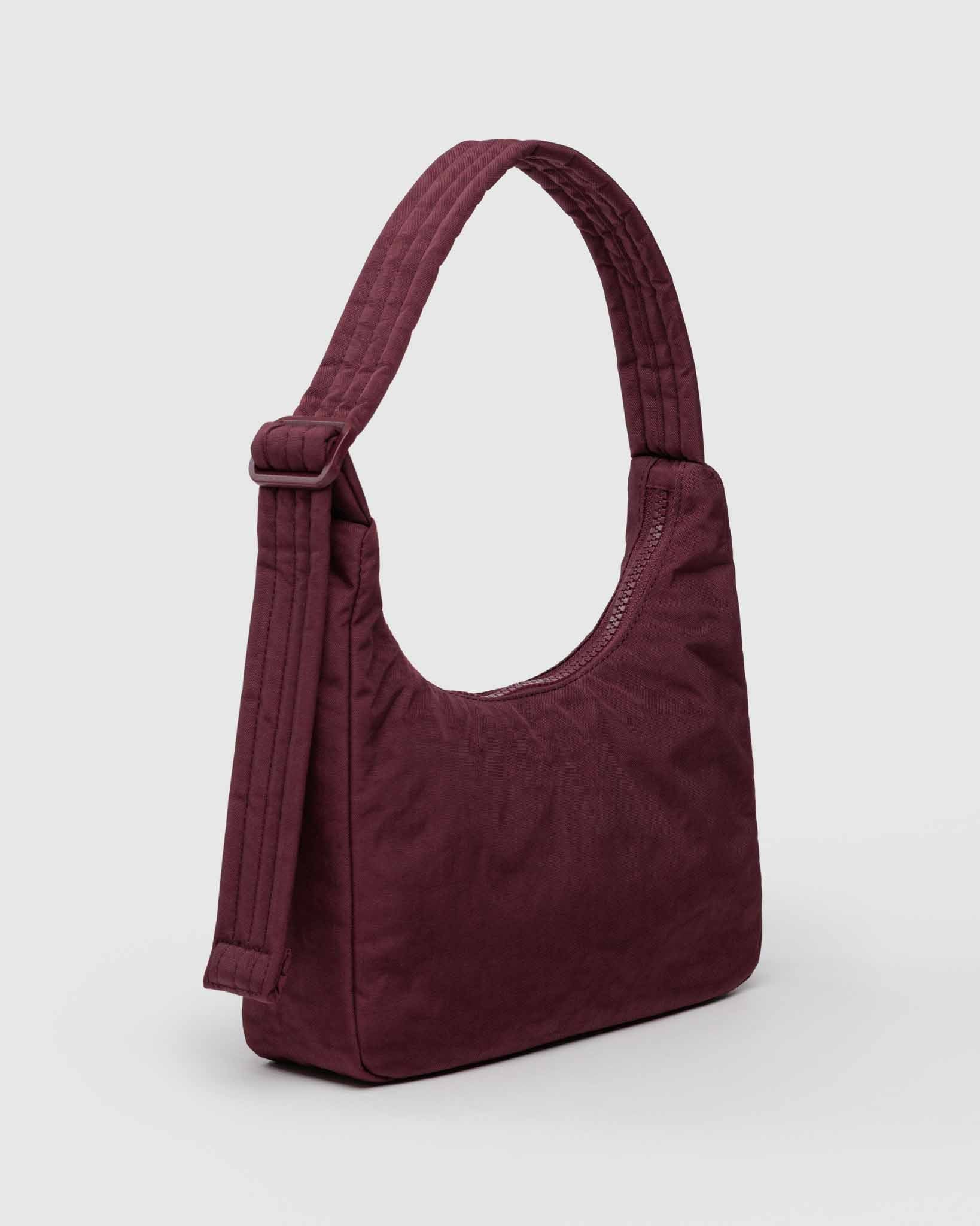 Mahogany Mini Nylon Shoulder Bag | BAGGU | Shoulder Bag