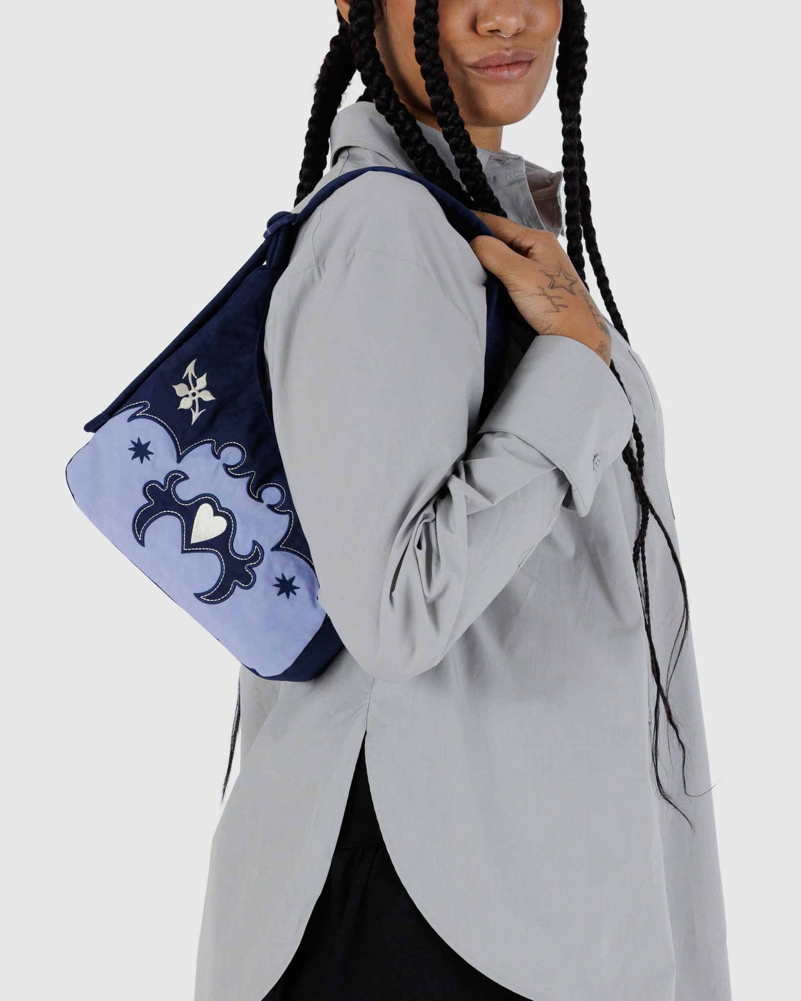 Western Appliqué mini nylon shoulder bag | BAGGU | Shoulder Bag