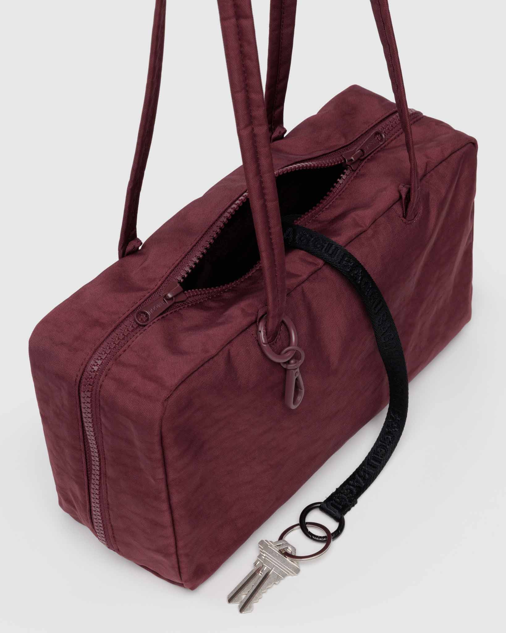 BAGGU Mahogany Nylon Bowler Bag | BAGGU | Shoulder Bag