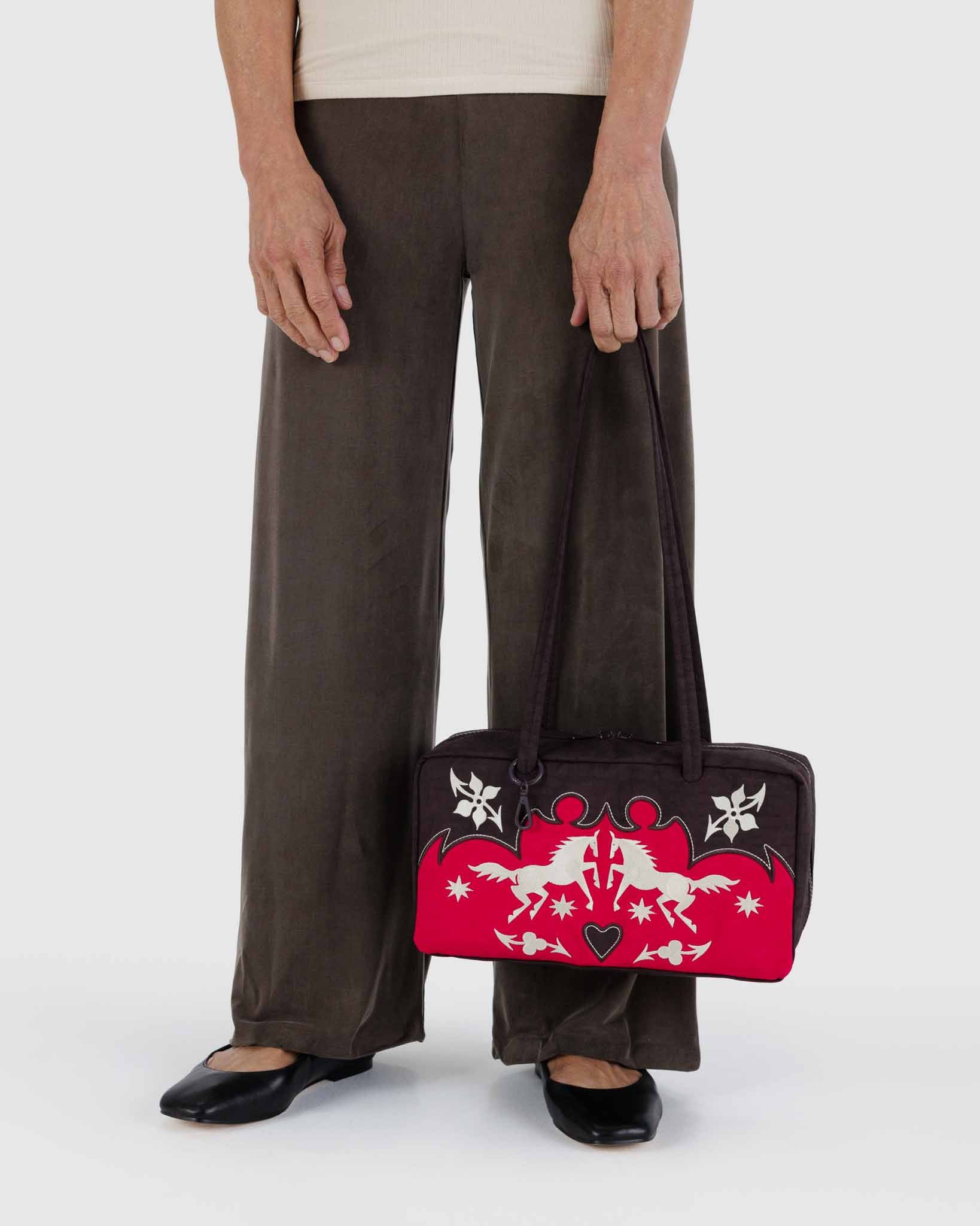 BAGGU Western Appliqué Nylon Bowler Bag | BAGGU | Shoulder Bag