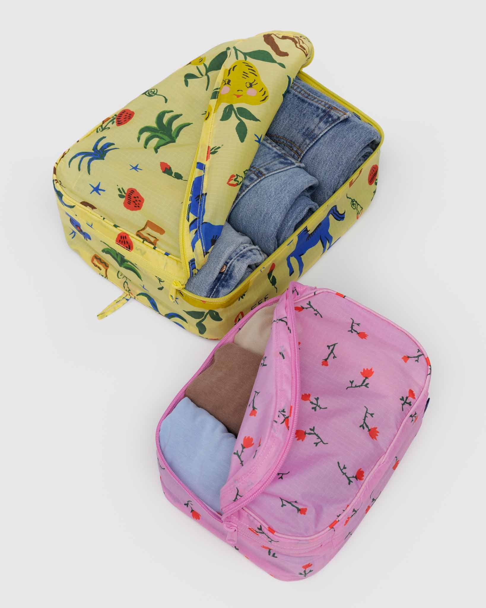 BAGGU Painted Prairie packing cube set | BAGGU | Packing + Organisation