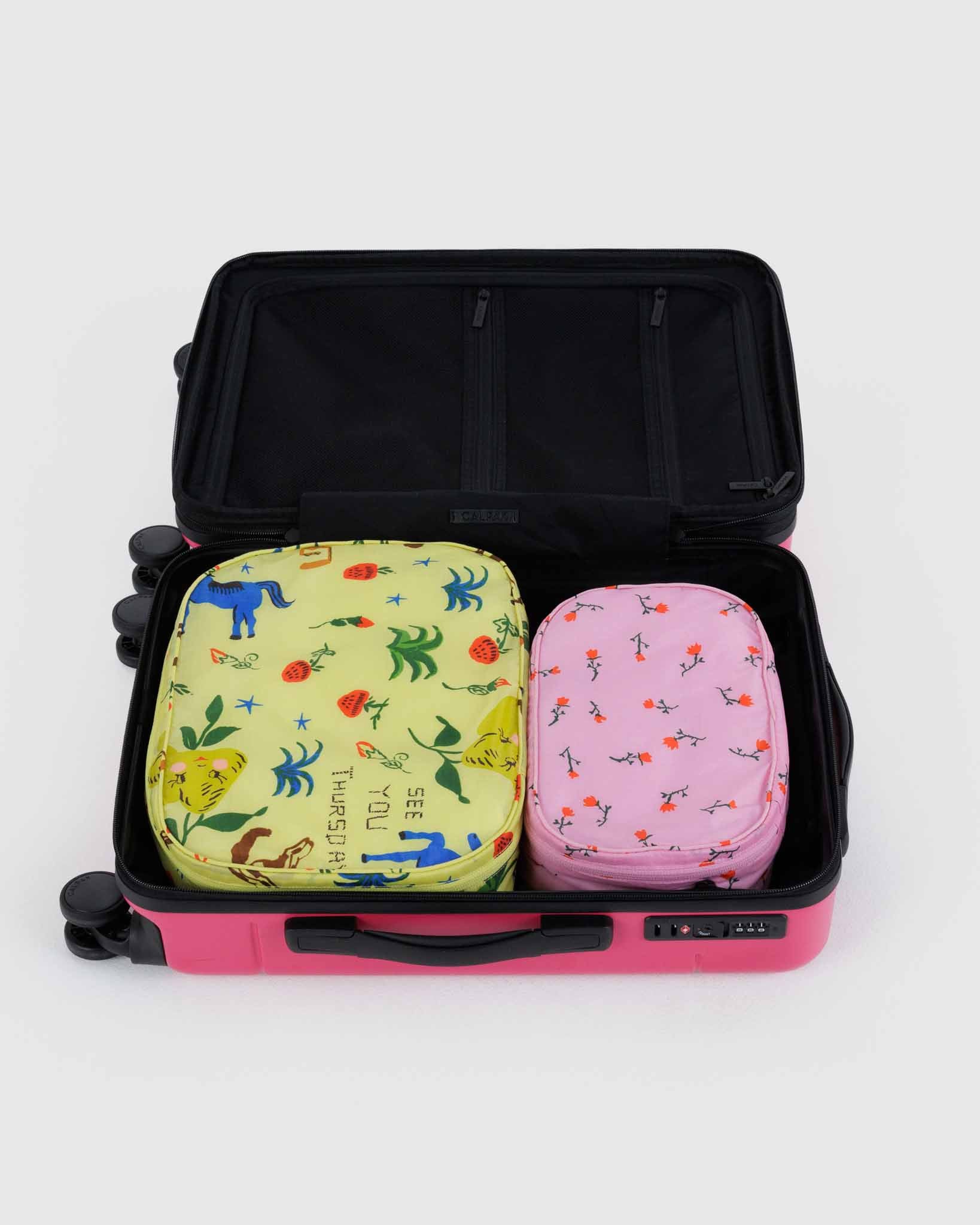 BAGGU Painted Prairie packing cube set | BAGGU | Packing + Organisation