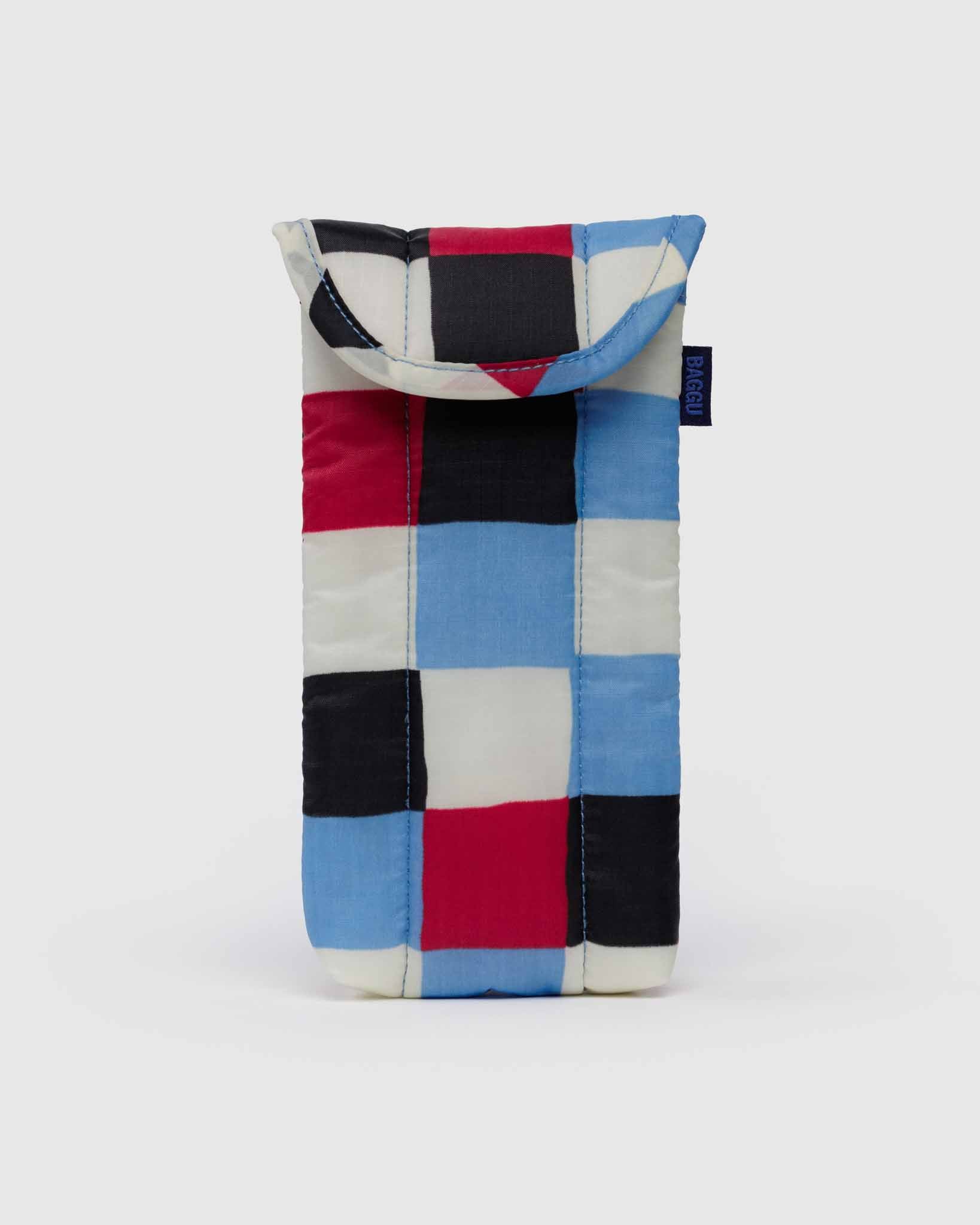 BAGGU Painted Check puffy glasses sleeve | BAGGU | Glasses Sleeves & Cases