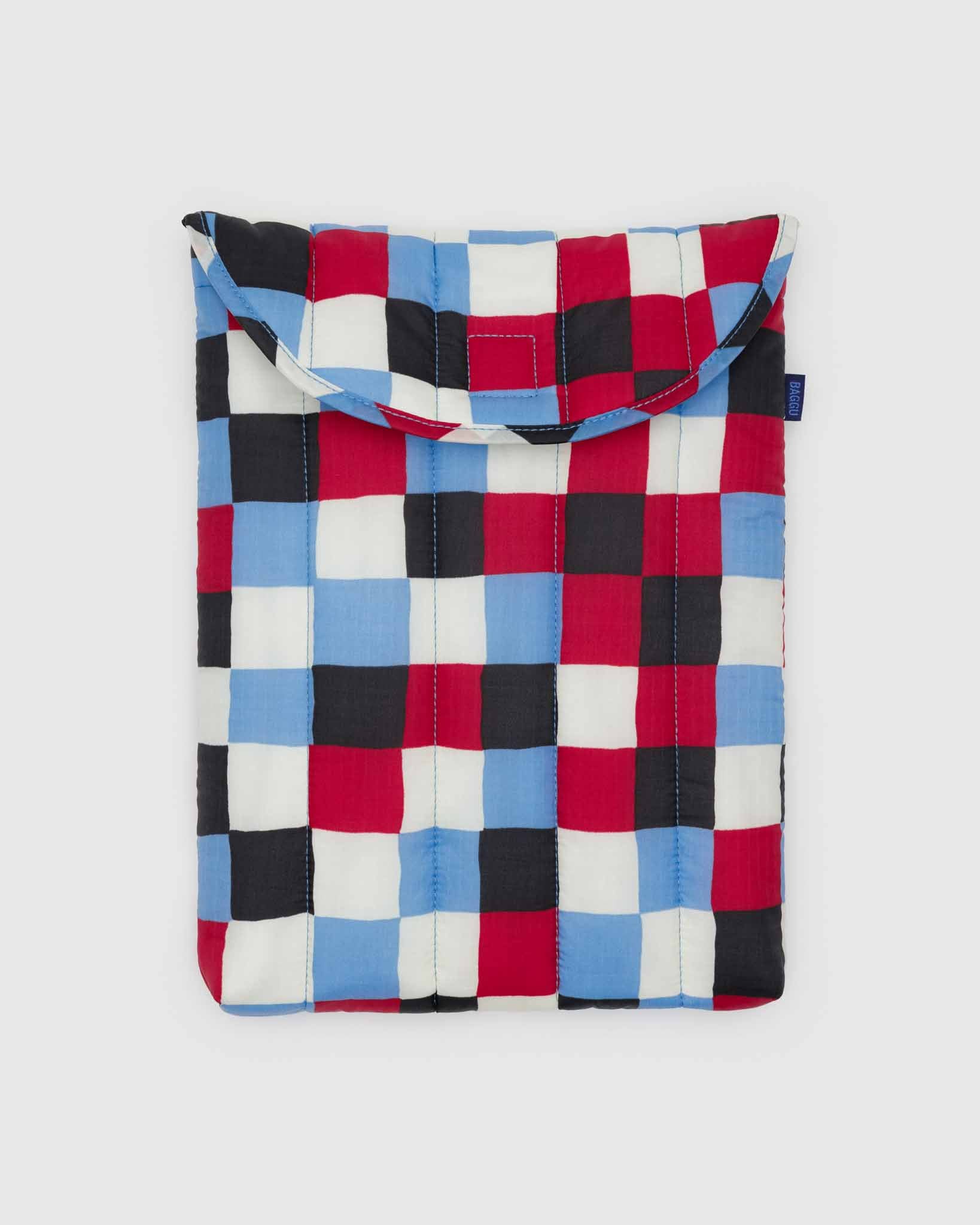 BAGGU Painted Check puffy laptop sleeve 13"/14" | BAGGU | Laptop + Tablet Sleeves