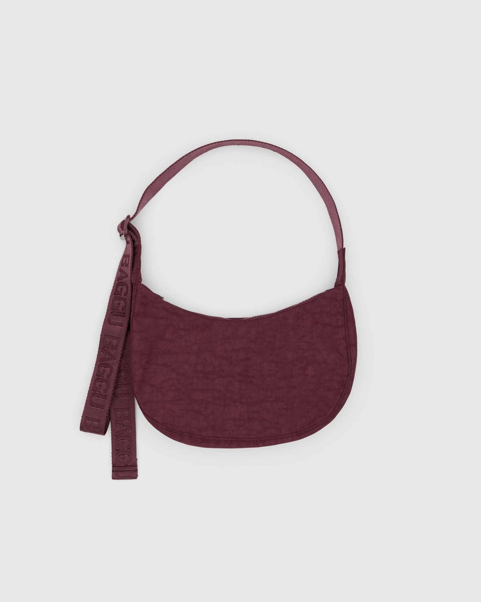 BAGGU Mahogany small nylon crescent bag | BAGGU | Crossbody Bag