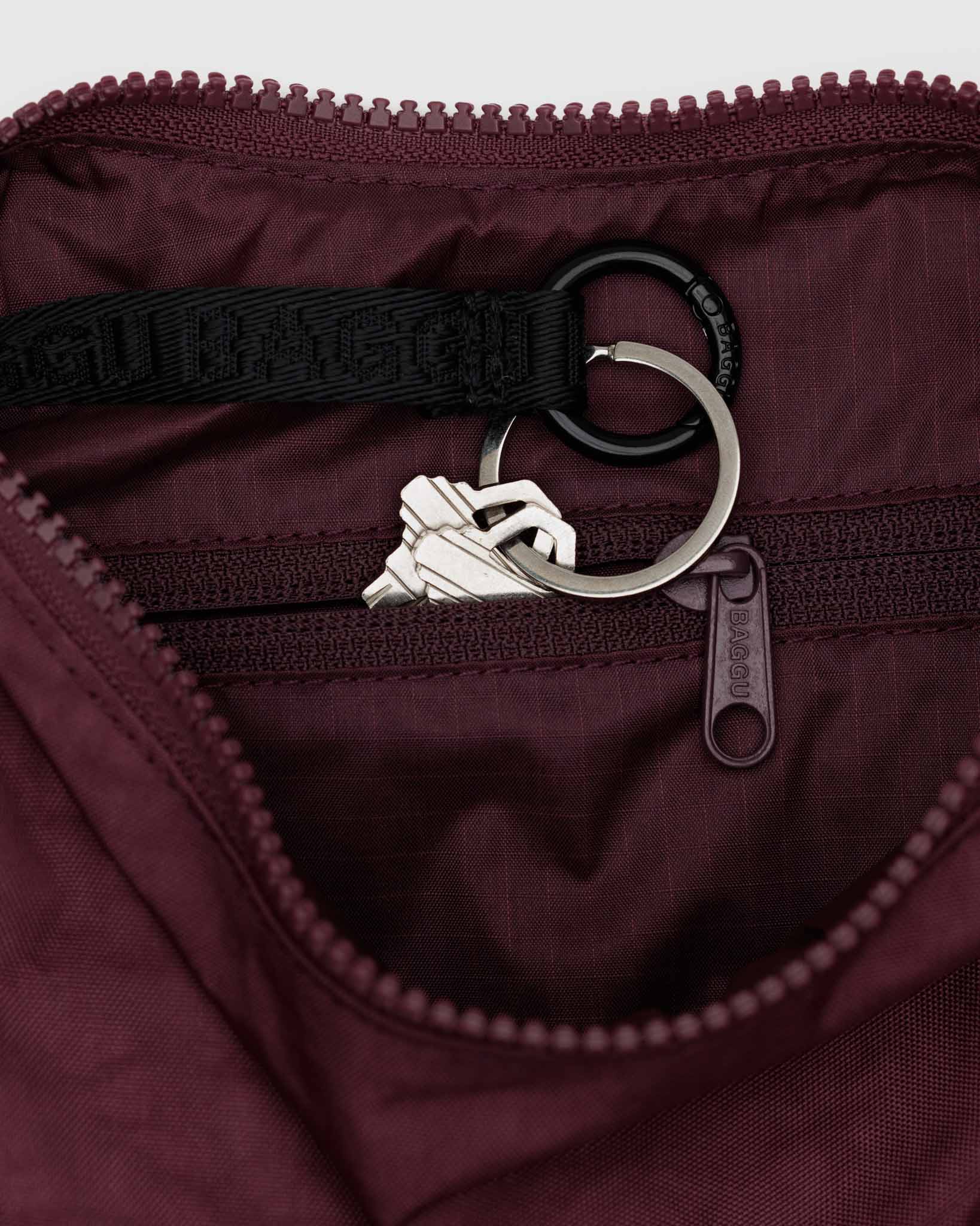 BAGGU Mahogany small nylon crescent bag | BAGGU | Crossbody Bag
