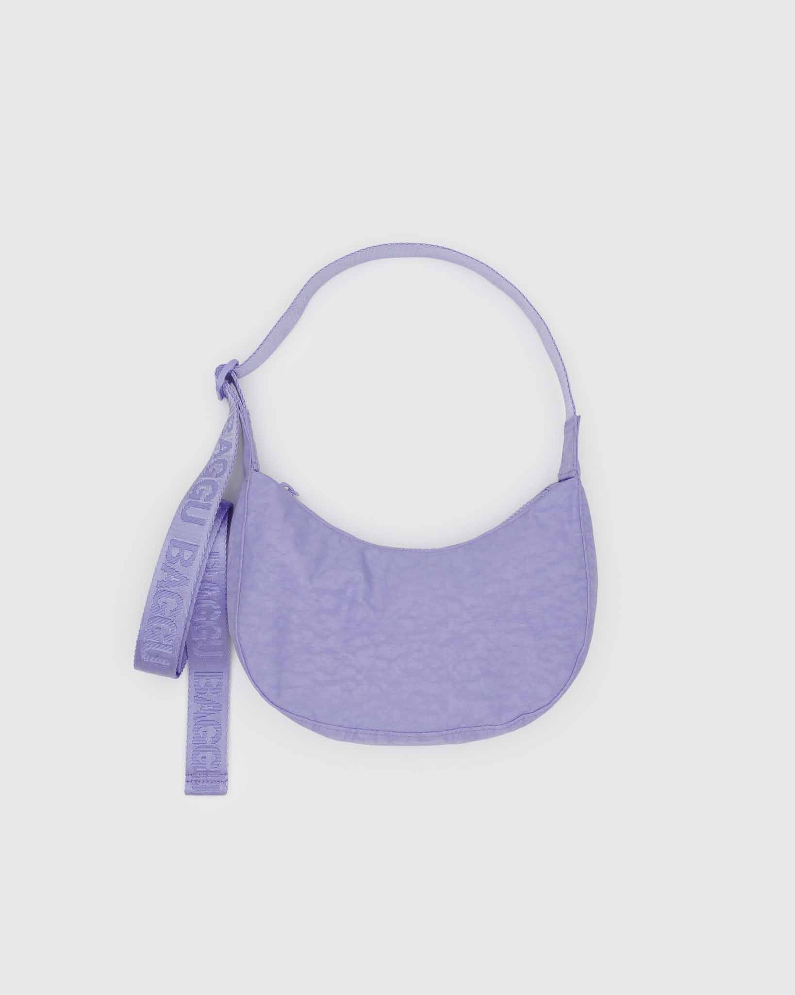 Wisteria Small Nylon Crescent Bag | BAGGU | Crossbody Bag
