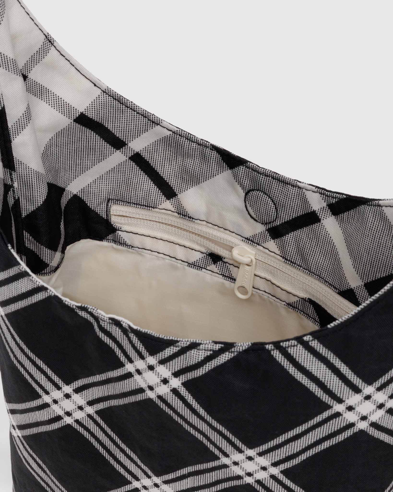 Mixed Plaid Small Nylon Sling BAGGU