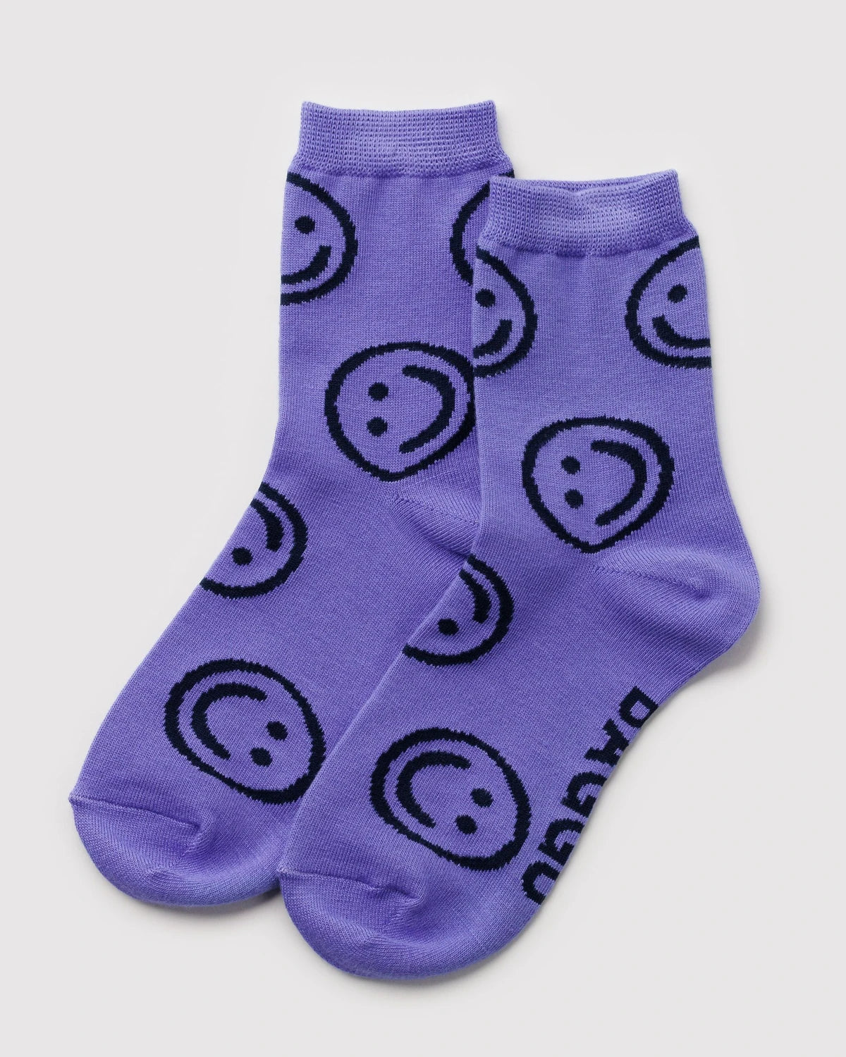 Lavender Happy Crew Sock
