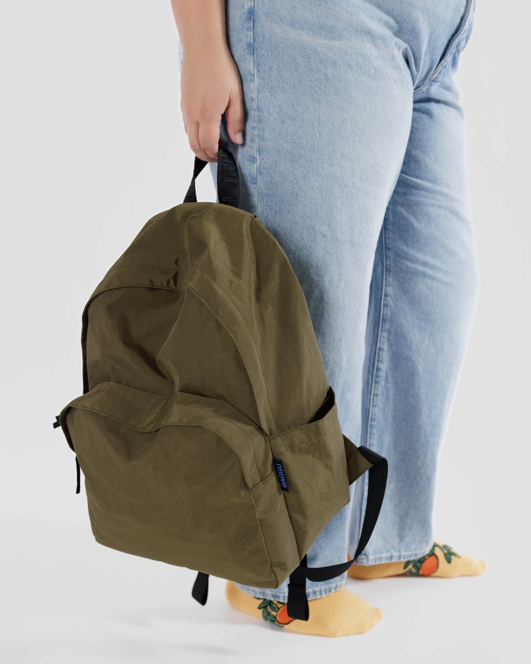 Seaweed Large Recycled Nylon Backpack | BAGGU | Backpack