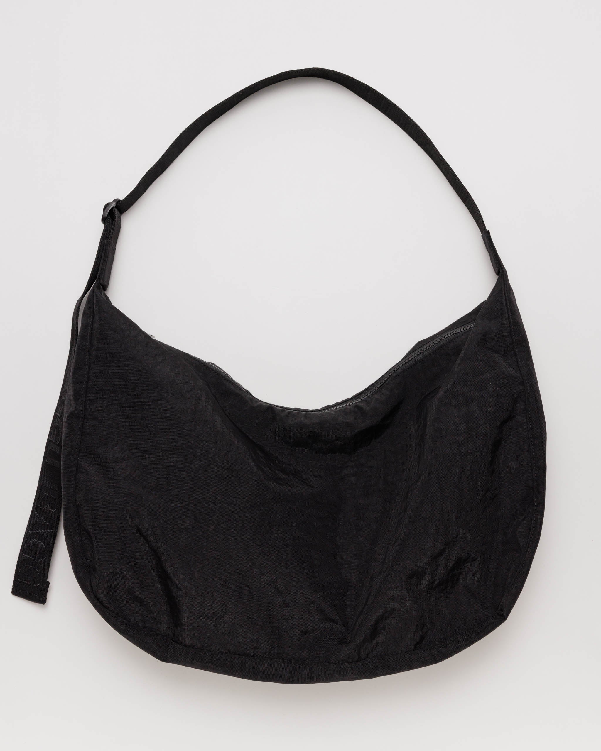 Black Large Nylon Crescent Bag | BAGGU | Crossbody Bag